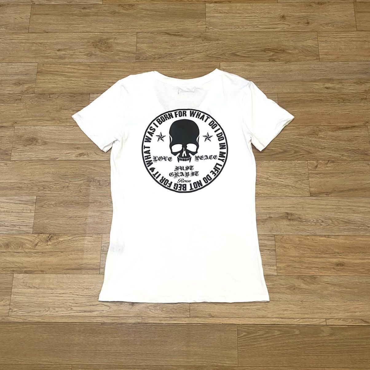 Mastermind Japan × Roen 2000s Roen - Vkei Style Skull T-Shirt White Made in Japan Size US M / EU 48-50 / 2 - 1 Thumbnail