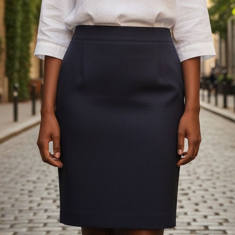 George George Black Shimmery Pencil Skirt Lined Excellent Sz 6 Size 28" / US 6 / IT 42 - 1 Thumbnail