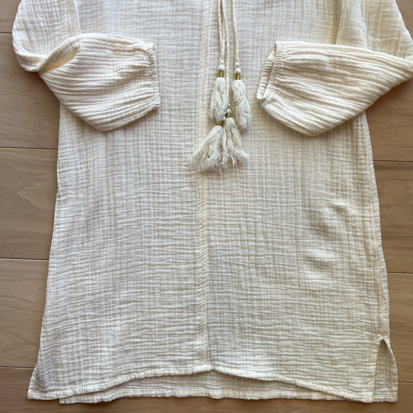 Johnny Was Johnny Was Calme Tunic Dress Women's XS Cream Soft Cotton Size XS / US 0-2 / IT 36-38 - 5 Thumbnail