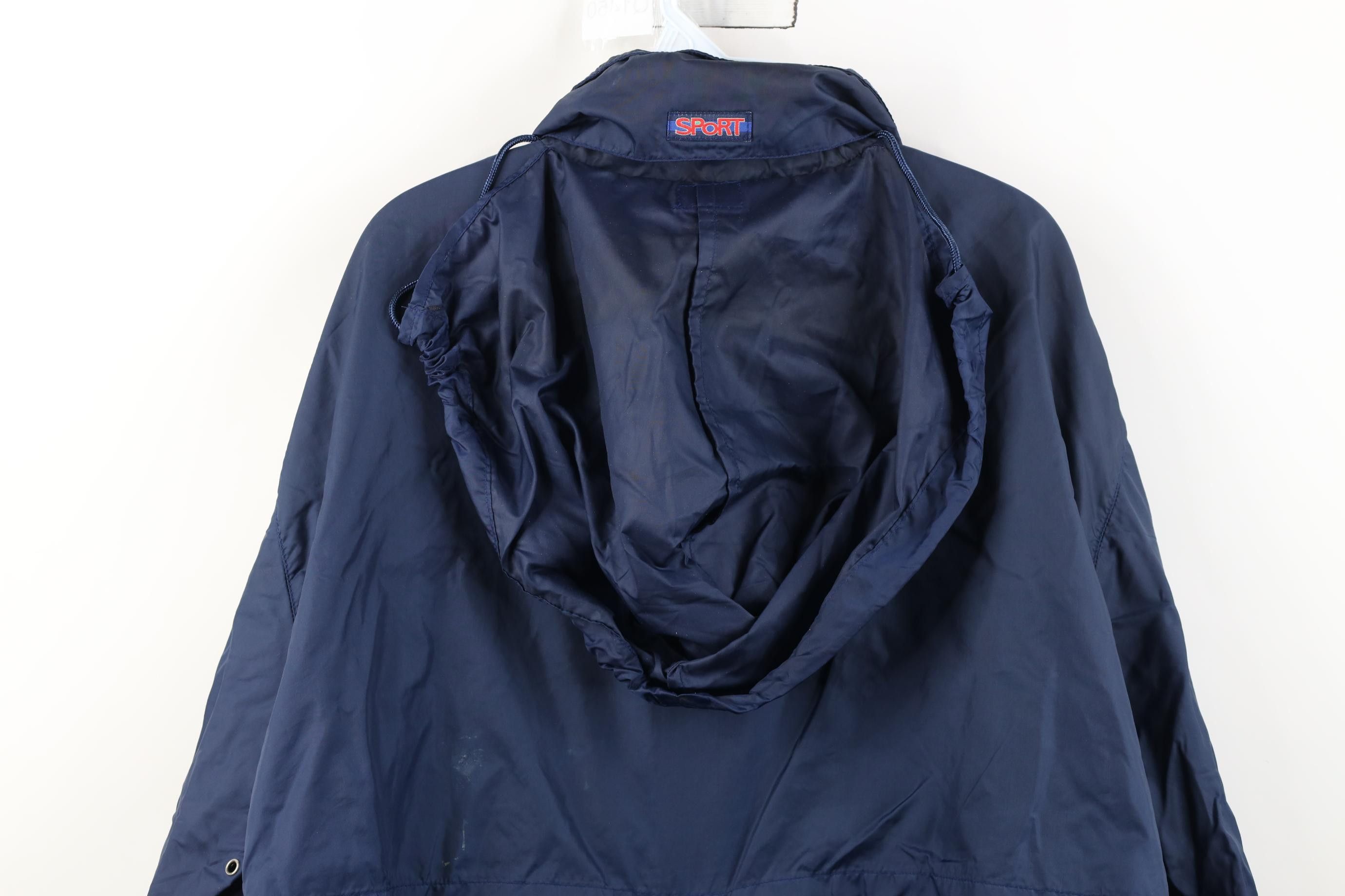 Vintage Vintage 90s Sunoco Gas Full Zip Hooded Windbreaker Jacket Size US XL / EU 56 / 4 - 18 Thumbnail