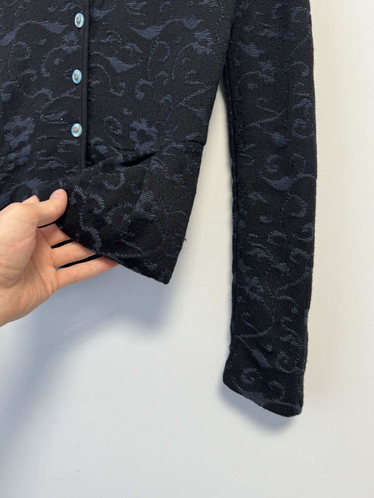 Other Ivko Floral Knit Jacket Women Button Up Lightweight Elegant Size M / US 6-8 / IT 42-44 - 9 Thumbnail