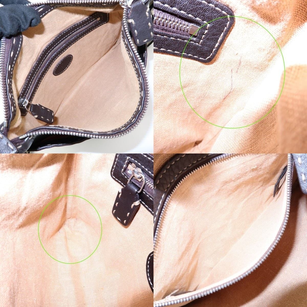 Fendi Fendi Selleria Leather Crossbody Bag Brown Size ONE SIZE - 7 Thumbnail
