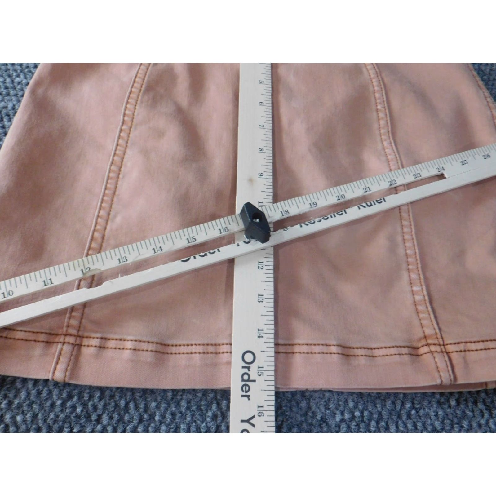 Free People Free People Skirt Womens Short A-Line Denim Pink 10 Zip Lined Casual Mid Rise Regular American Vintage No Size 32" / US 10 / IT 46 - 5 Thumbnail
