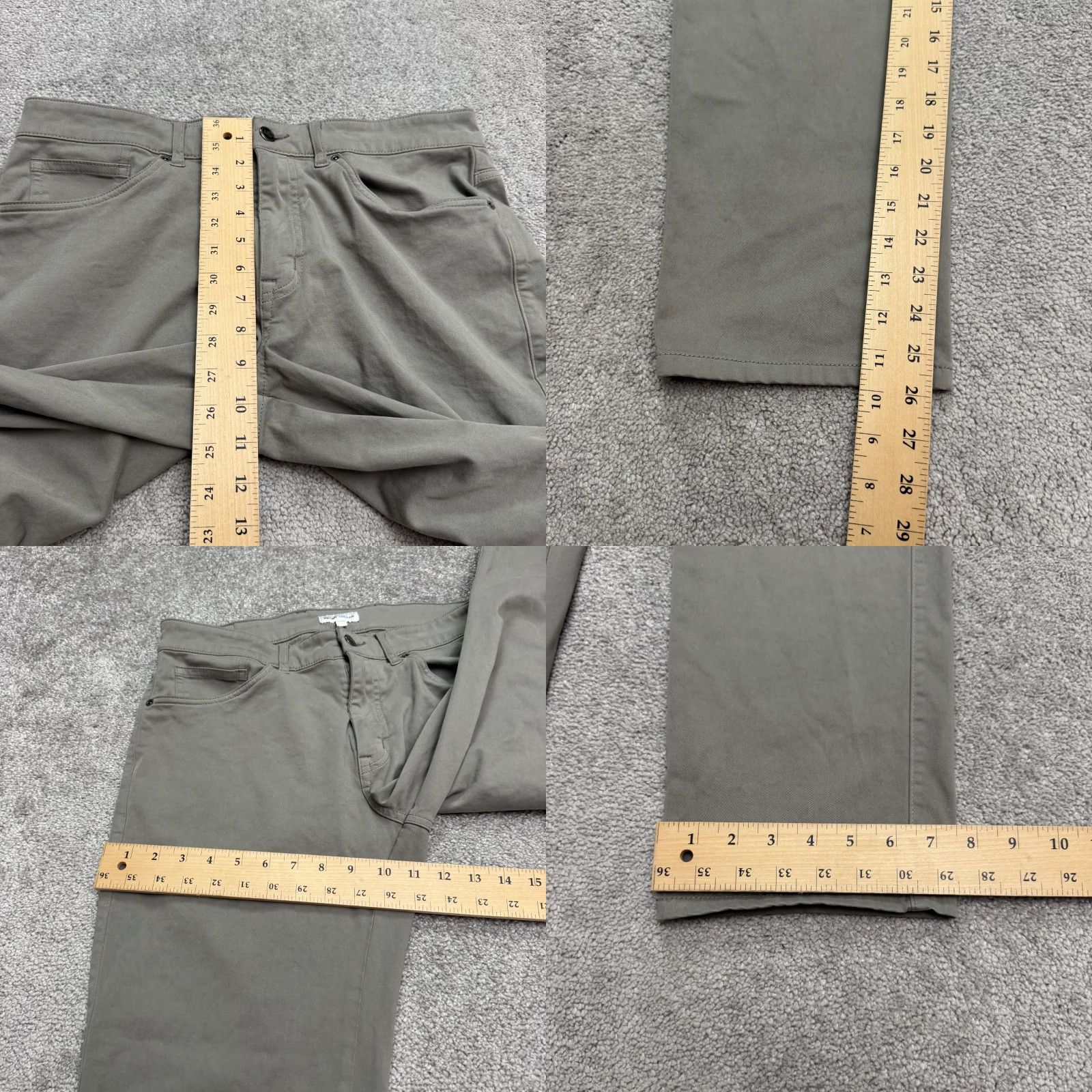 RVCA Peter Millar Signature Sateen Classic Fit Chino Pants Mens 32x26 Black 5-Pocket Design Straight Modern Casual Workwear Mens Size US 31 - 9 Thumbnail