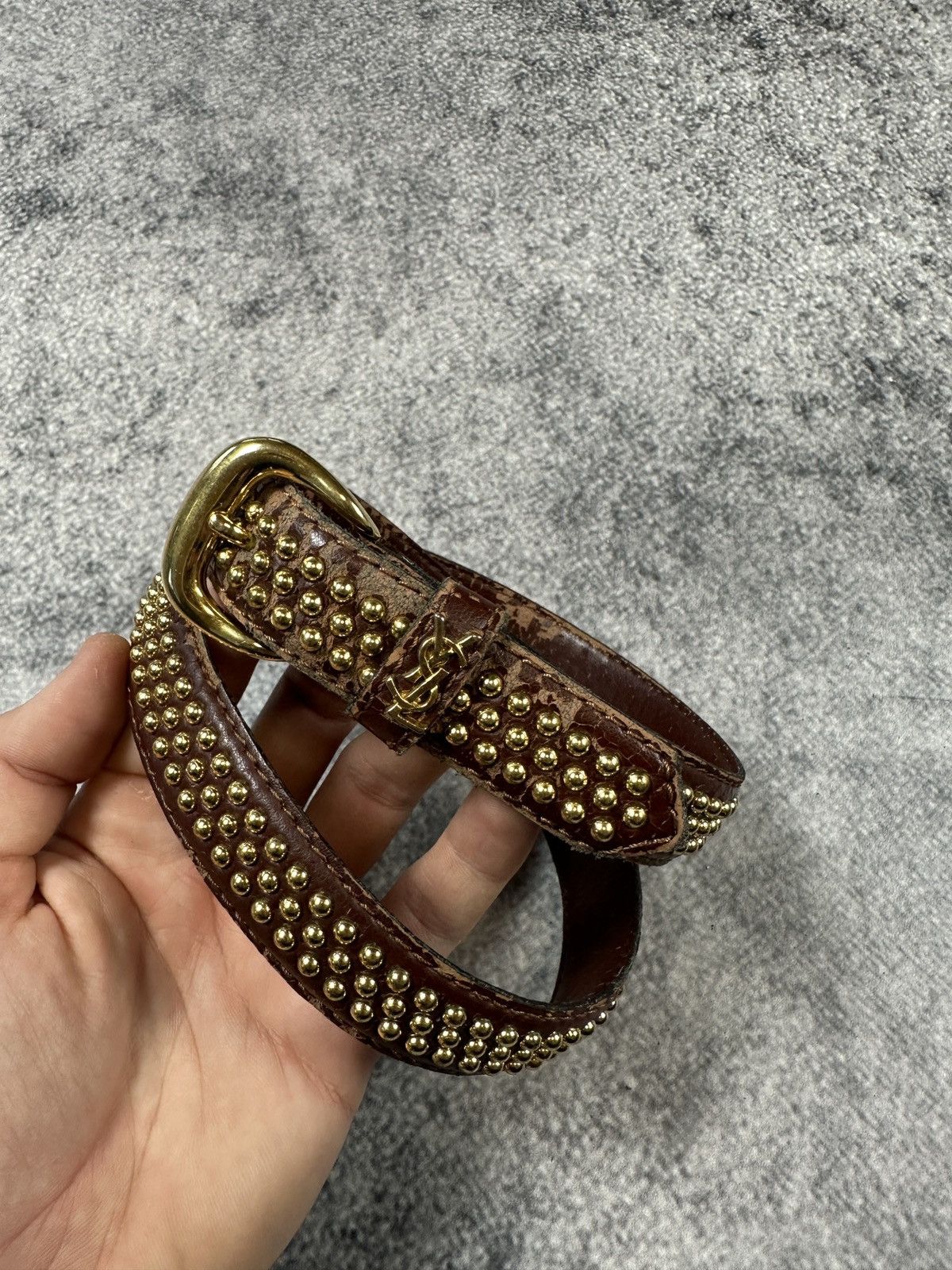 Yves Saint Laurent Vintage YSL Yves Saint Laurent Logo Belts Rare Luxury Style Size ONE SIZE - 1 Thumbnail
