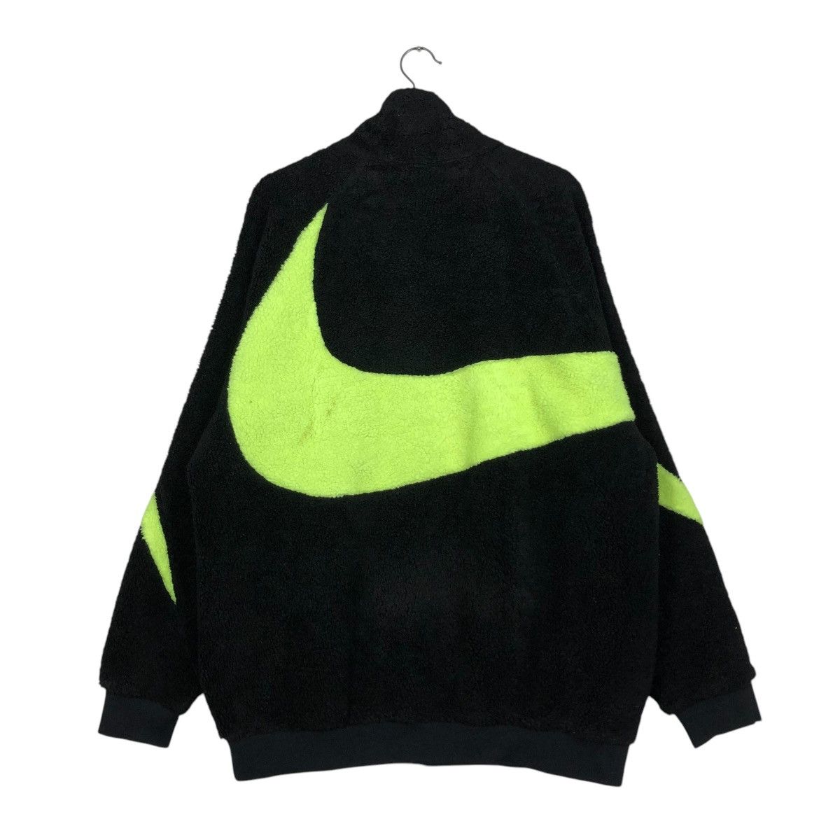 Nike 🔥VINTAGE FLEECE BOMBER JACKET NIKE BIG SWOOSH LOGO Size US XXL / EU 58 / 5 - 10 Thumbnail