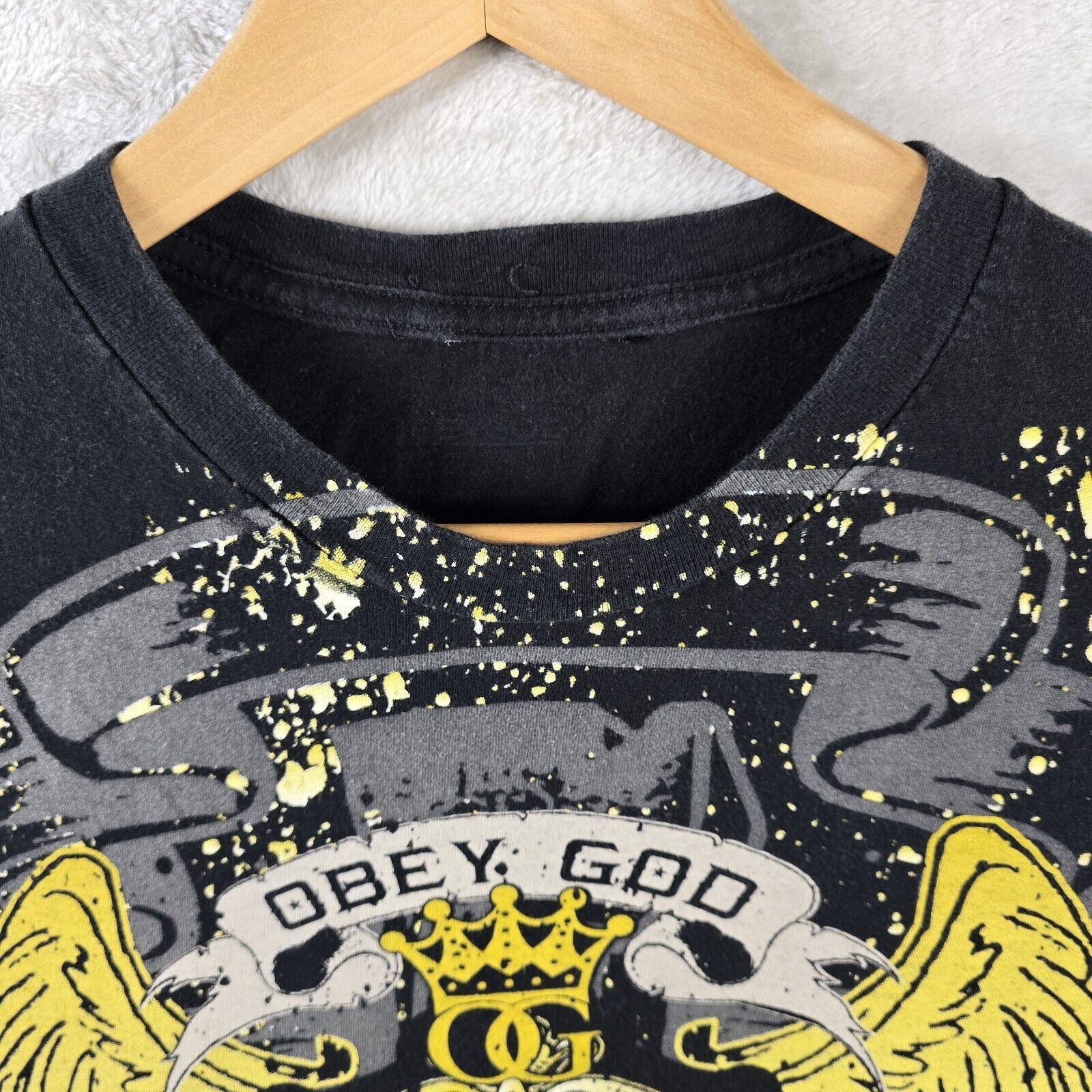 Other Vintage Obey God AOP Angel Lion Shirt L Affliction Style Y2K Size US L / EU 52-54 / 3 - 4 Thumbnail