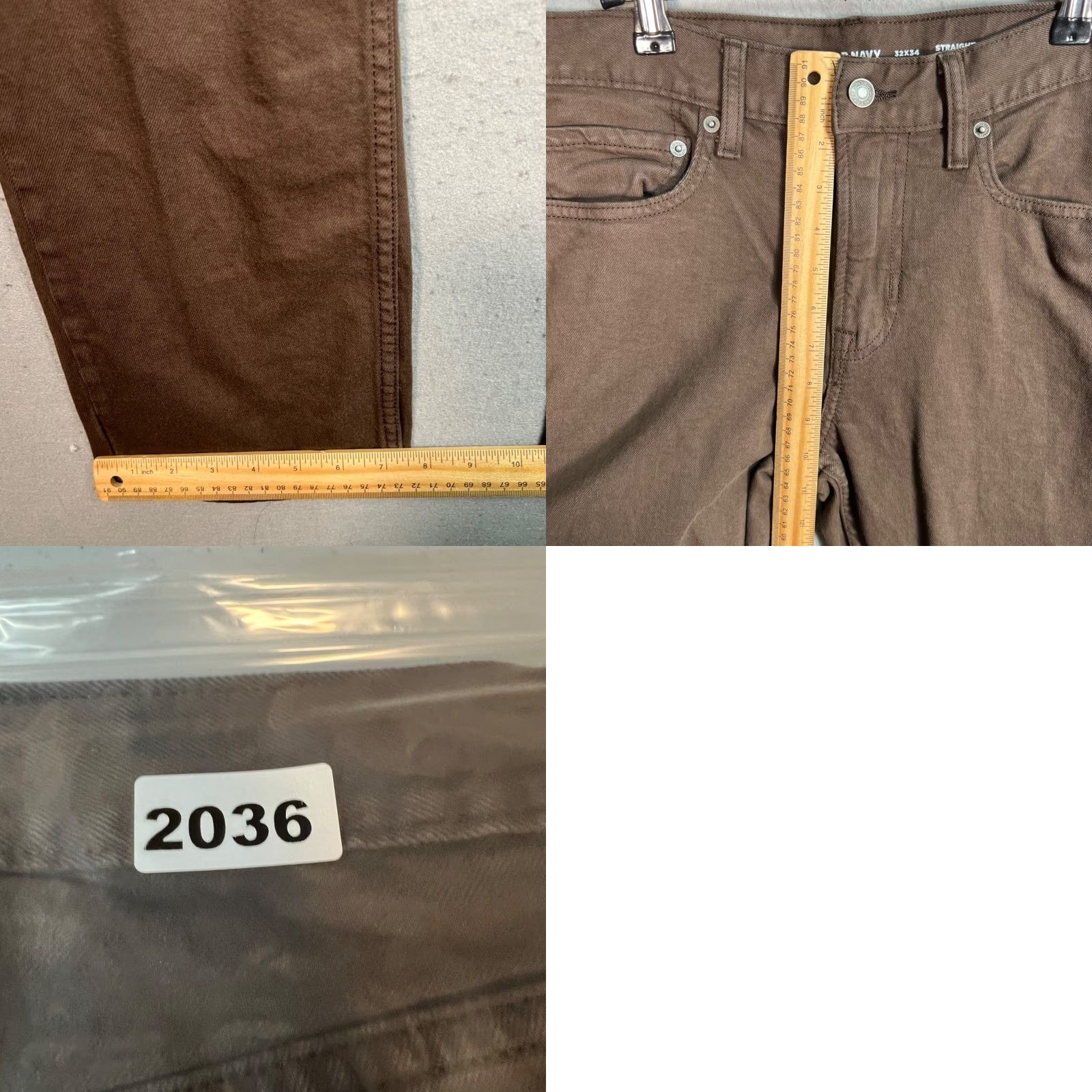 Old Navy VINTAGE Old Navy Pants Mens Size 32x34 Brown Cotton Blend Straight Front Chino 32 Inseam Mens Size US 32 / EU 48 - 8 Thumbnail