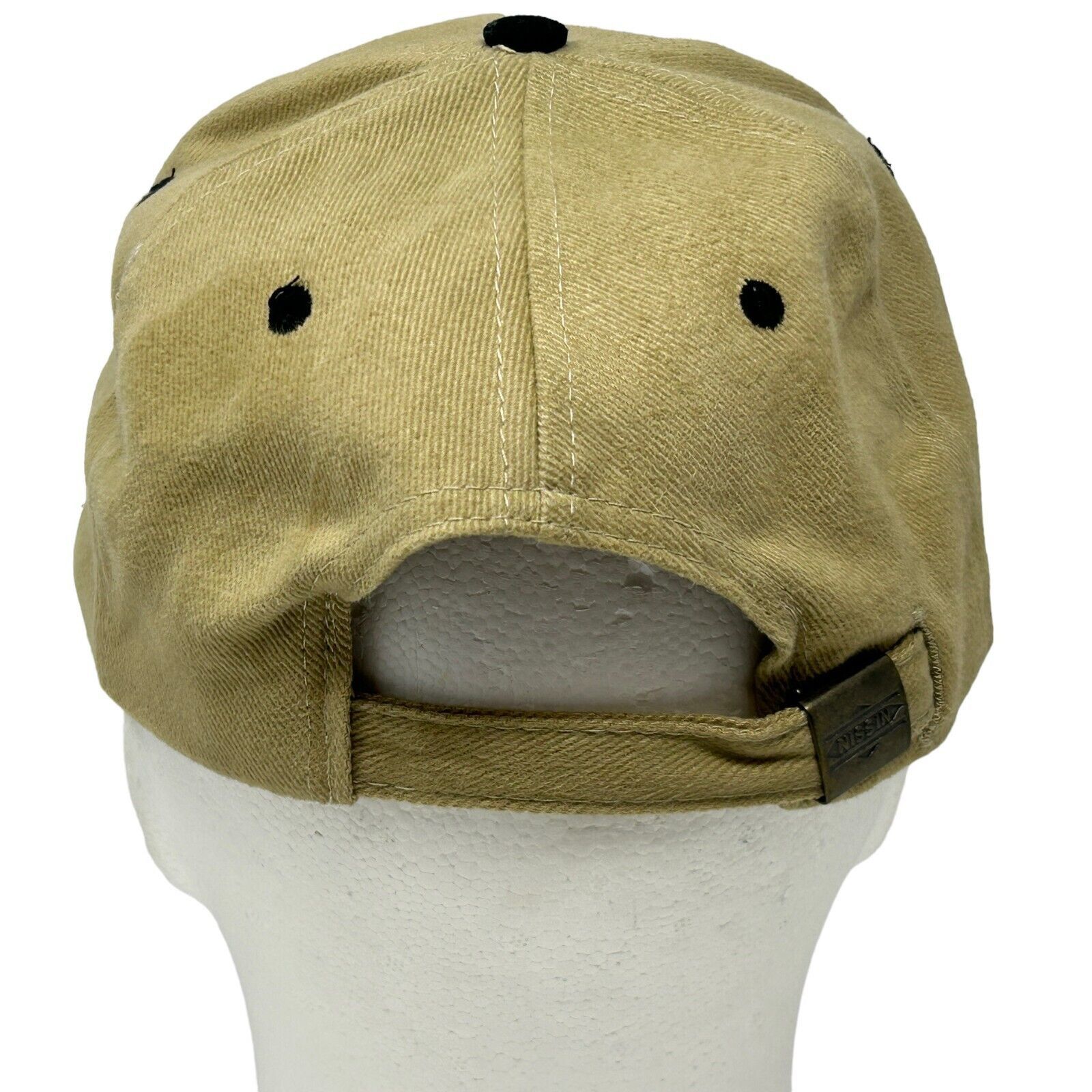 Nissan Vintage 90s 101 USA Hat Baseball Cap Beige Tan Nissin Unisex Size ONE SIZE - 3 Thumbnail