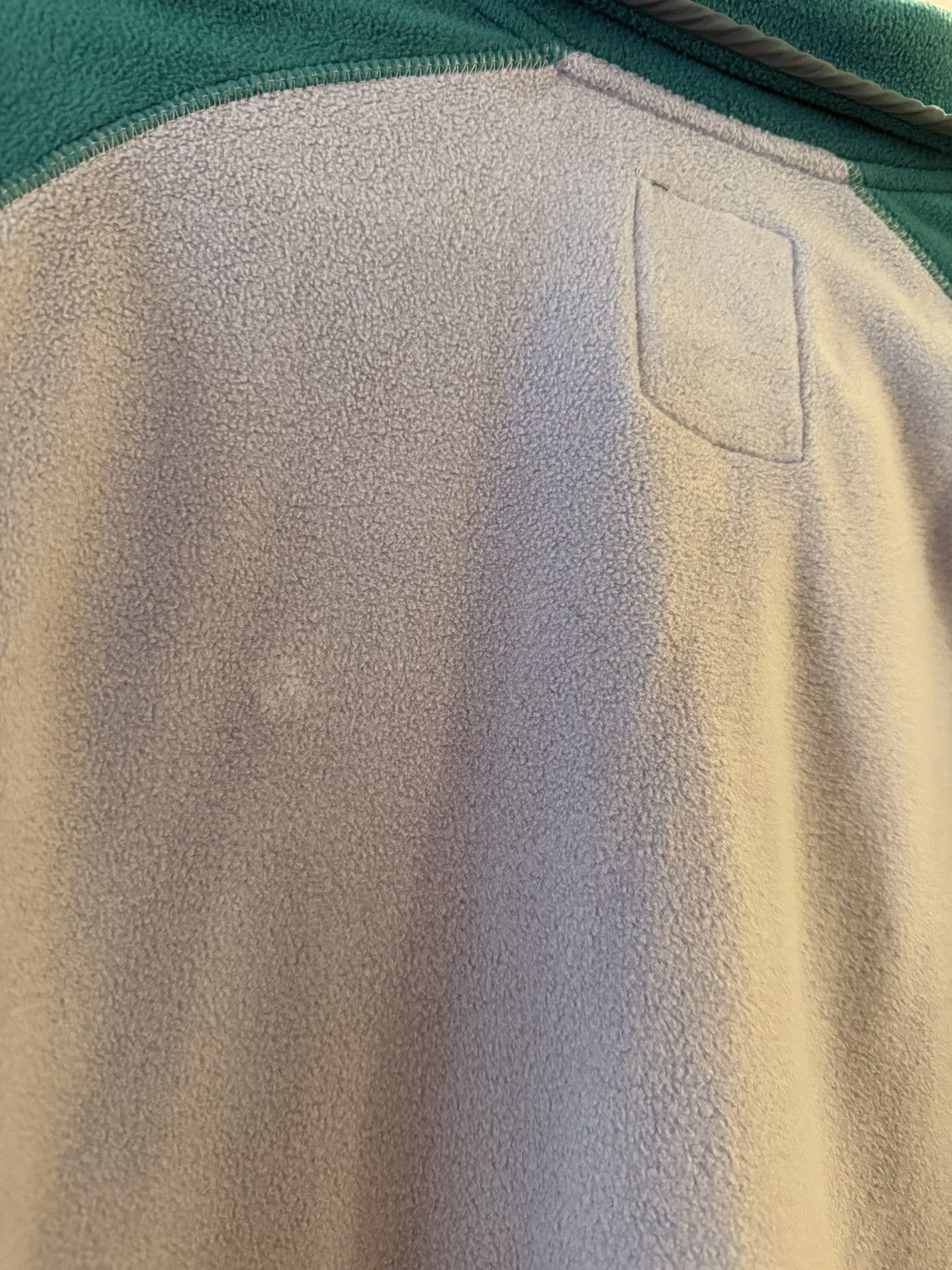KAVU Kavu Teal & Light Gray Two-Tone Fleece Pullover Size US XS / EU 42 / 0 - 6 Thumbnail