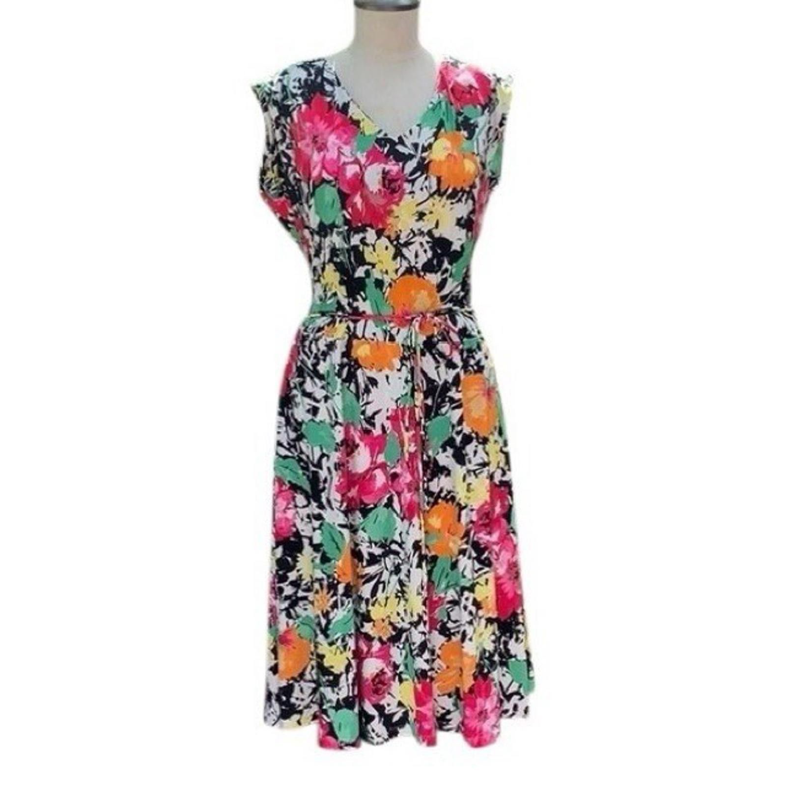 Polo Ralph Lauren Lauren By Ralph Lauren Floral Fit Flare Dress - Sz 1X AU 14 Size XL / US 12-14 / IT 48-50 - 2 Thumbnail