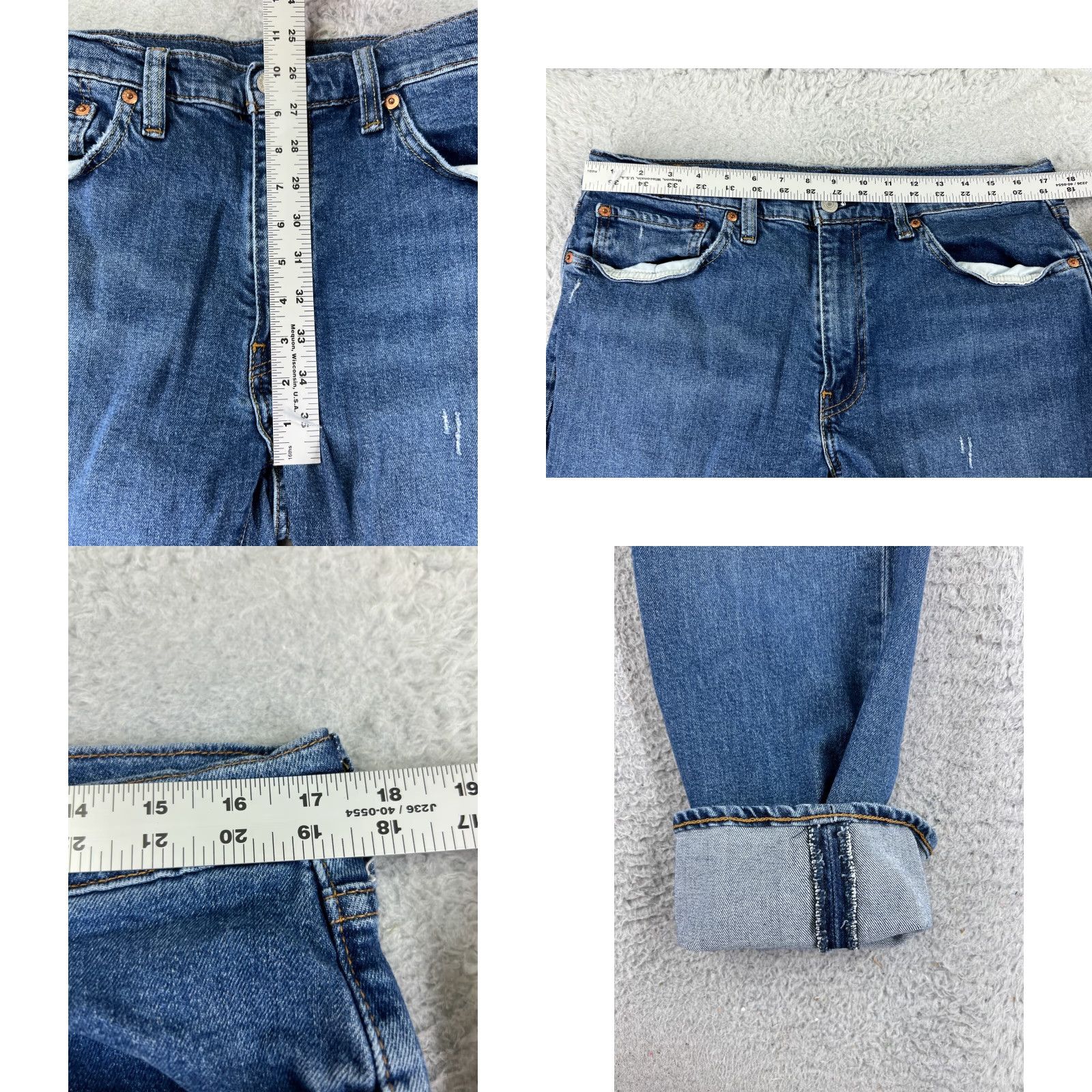 Levi's Levis 511 Jeans Adult 36 Blue Denim Cotton Blend Premium 34x30 Regular Style Straight 5-Pocket Design Mens Cotton Size US 36 / EU 52 - 9 Thumbnail