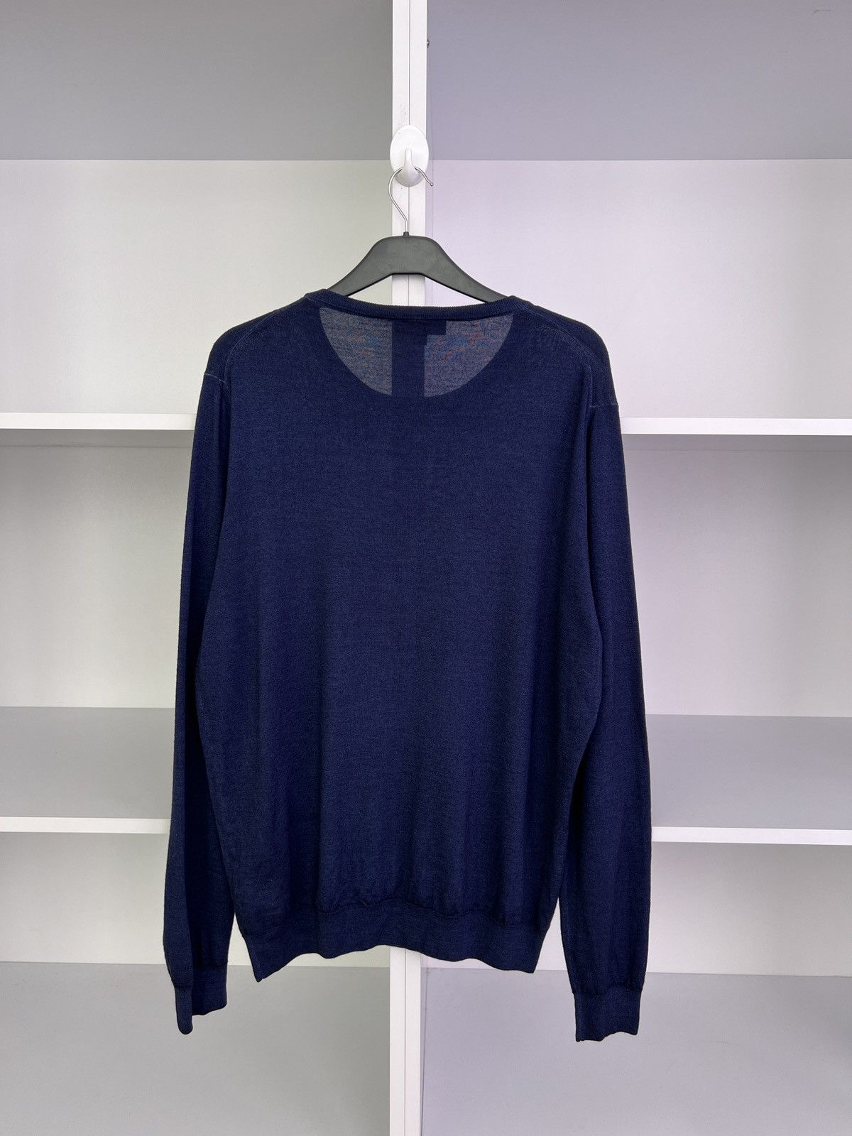 Canali × Designer × Vintage Vintage Canali Wool Navy Jumper Size US L / EU 52-54 / 3 - 16 Thumbnail