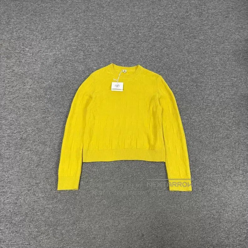 Hermes Hermes Luminescent Yellow Jacquard Knit Sweater Size S / US 4 / IT 40 - 1 Thumbnail