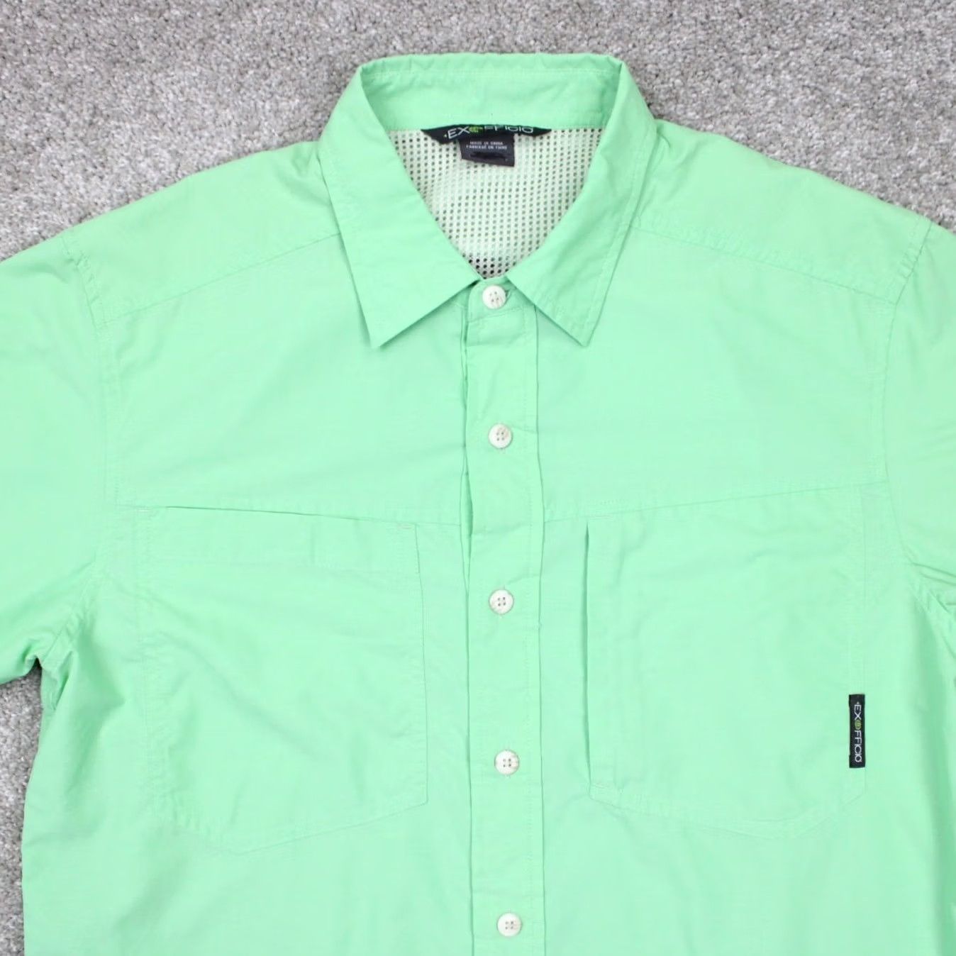 ExOfficio ExOfficio Shirt Womens Medium Green Button-Up Short Sleeve Nylon/Polyester Breathable Ventilated Outdoor Casual Size M / US 6-8 / IT 42-44 - 5 Thumbnail