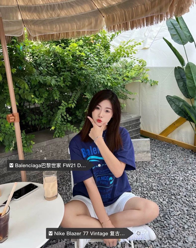 Balenciaga Balenciaga Dark Blue Short Sleeve~ Size US XS / EU 42 / 0 - 7 Thumbnail
