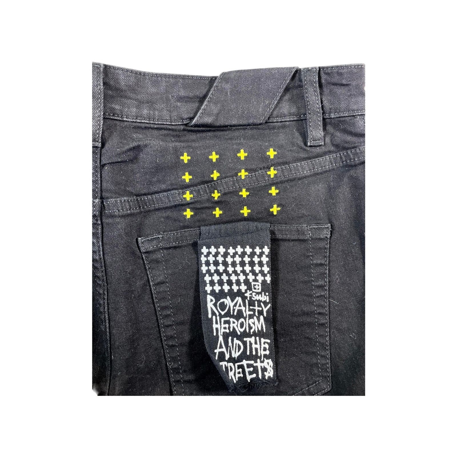 Ksubi Ksubi "Plus" Black & Yellow Jeans Size US 30 / EU 46 - 3 Thumbnail