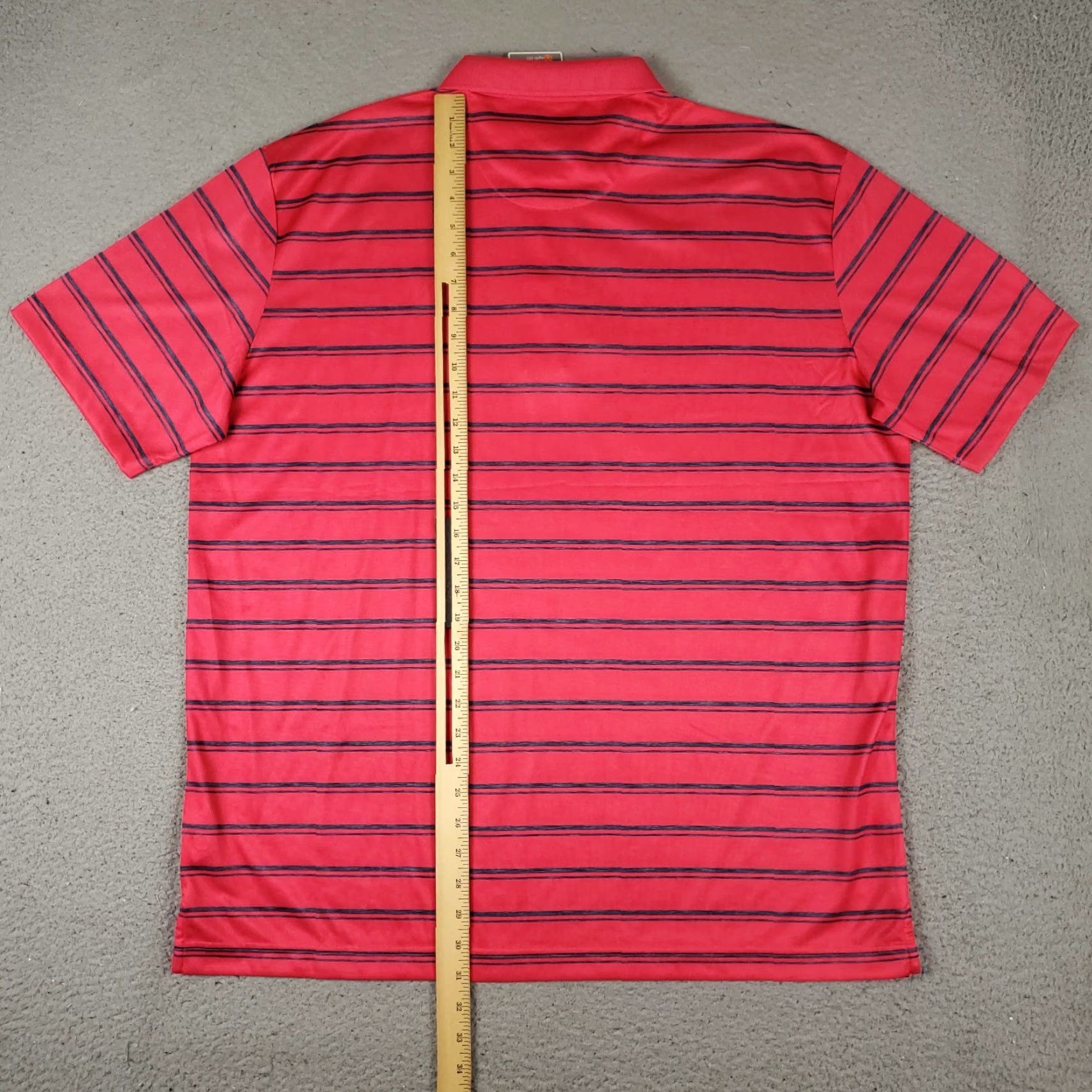 Callaway Callaway Polo Shirt Mens XL Pink Striped Opti Dri Fit Golf Short Sleeve Size US XL / EU 56 / 4 - 3 Thumbnail