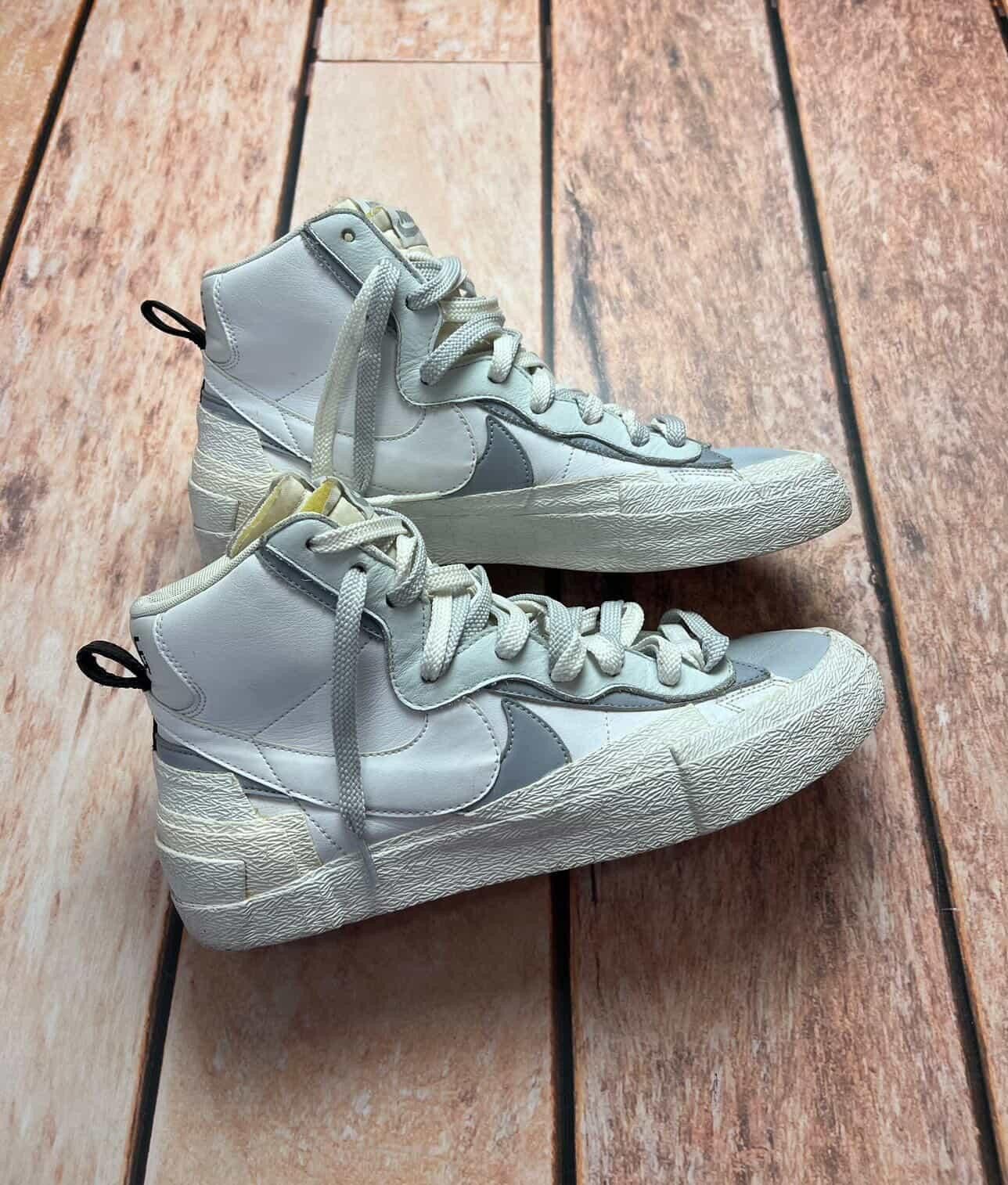 Nike Blazer Mid sacai White Black Legend Blue | Grailed