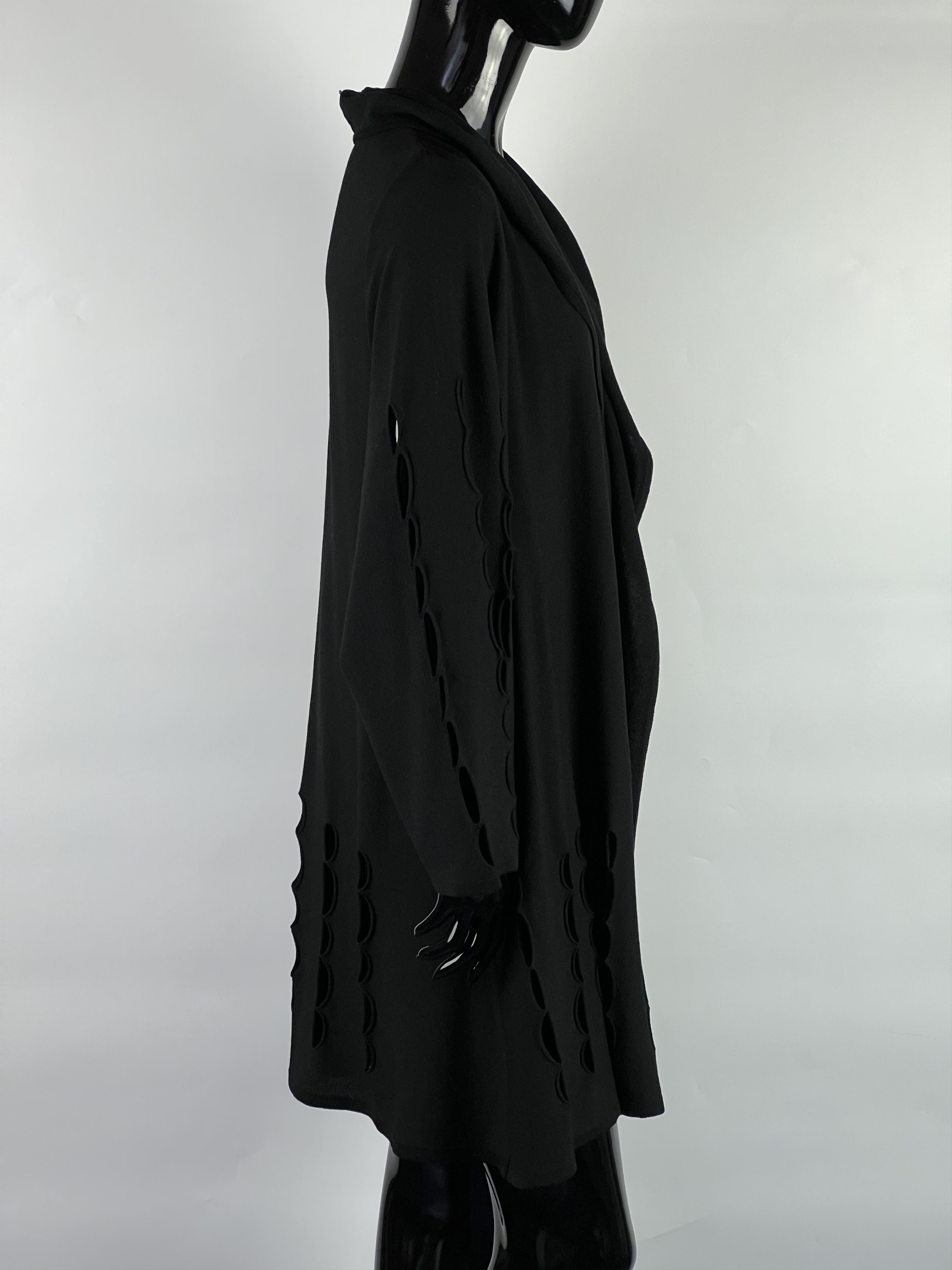 Designer Philomena Christ Black Open Cardigan Cape Size M Size M / US 6-8 / IT 42-44 - 2 Thumbnail