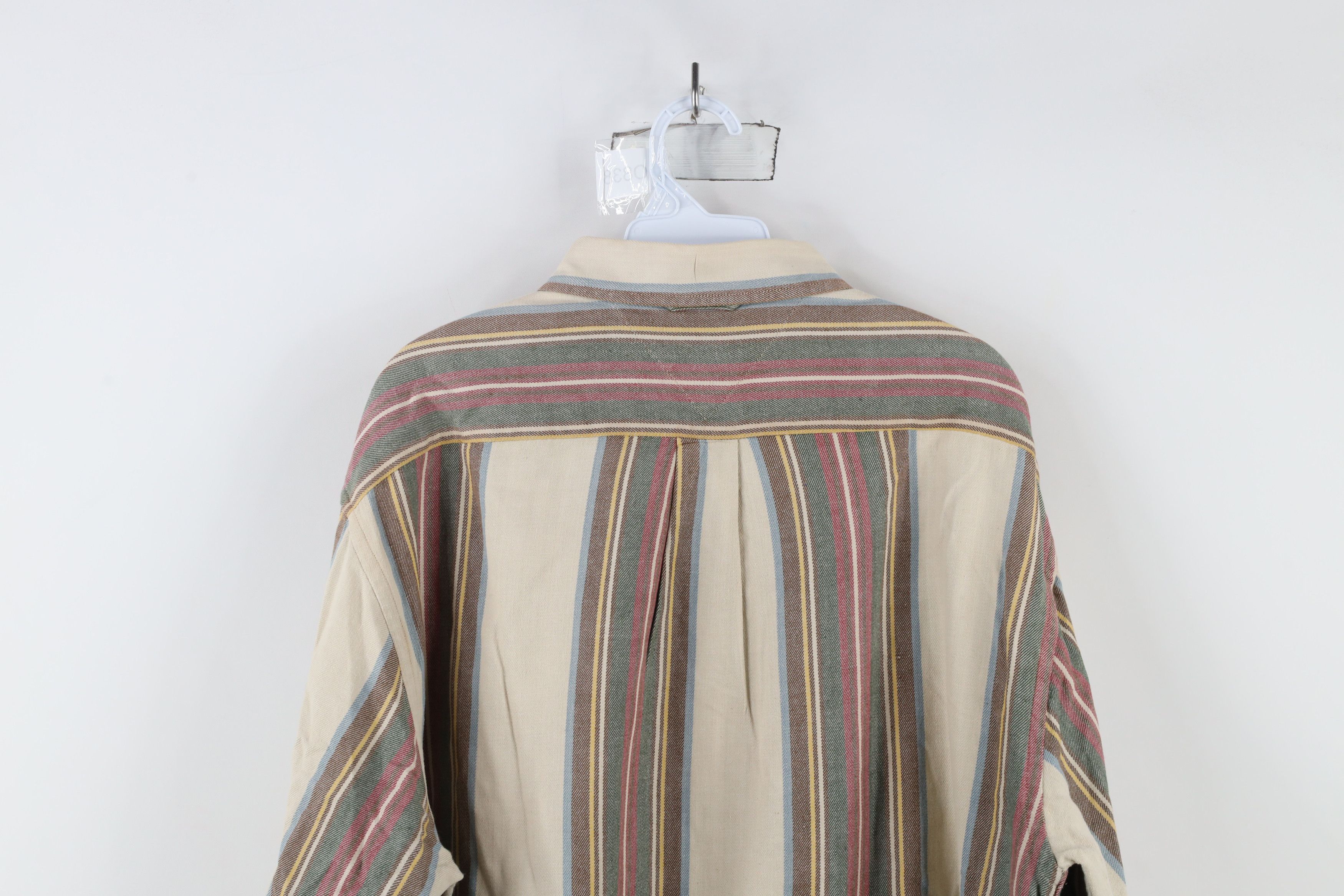Tommy Hilfiger × Vintage Vintage 90s Tommy Hilfiger Striped Flannel Button Down Shirt Size US L / EU 52-54 / 3 - 11 Thumbnail