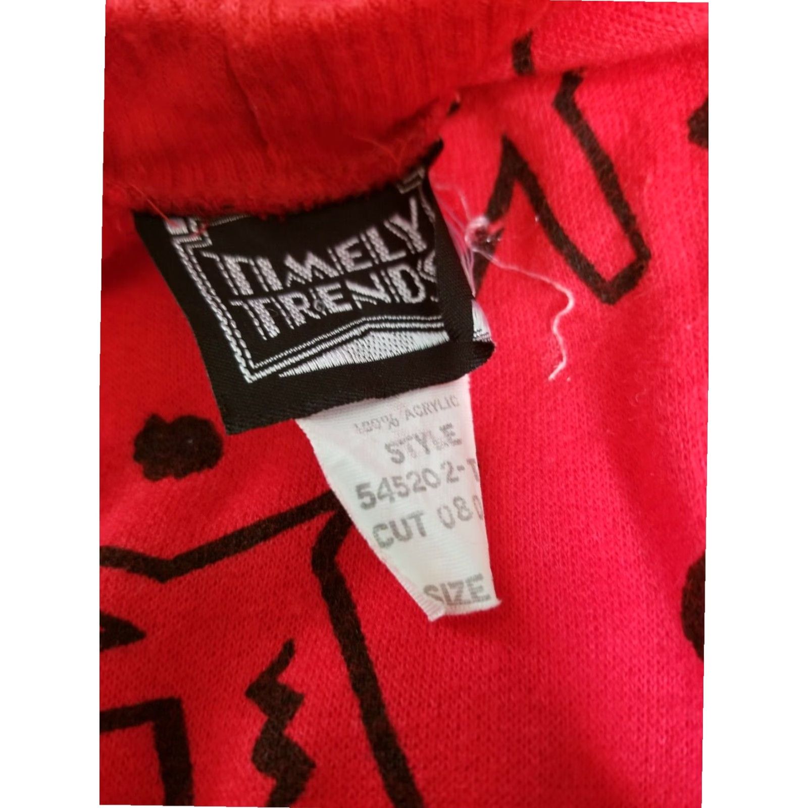 Vintage VINTAGE Keith Haring Graphic Pullover Sweatshirt AOP Red 1980s Large Mens Size US L / EU 52-54 / 3 - 3 Thumbnail
