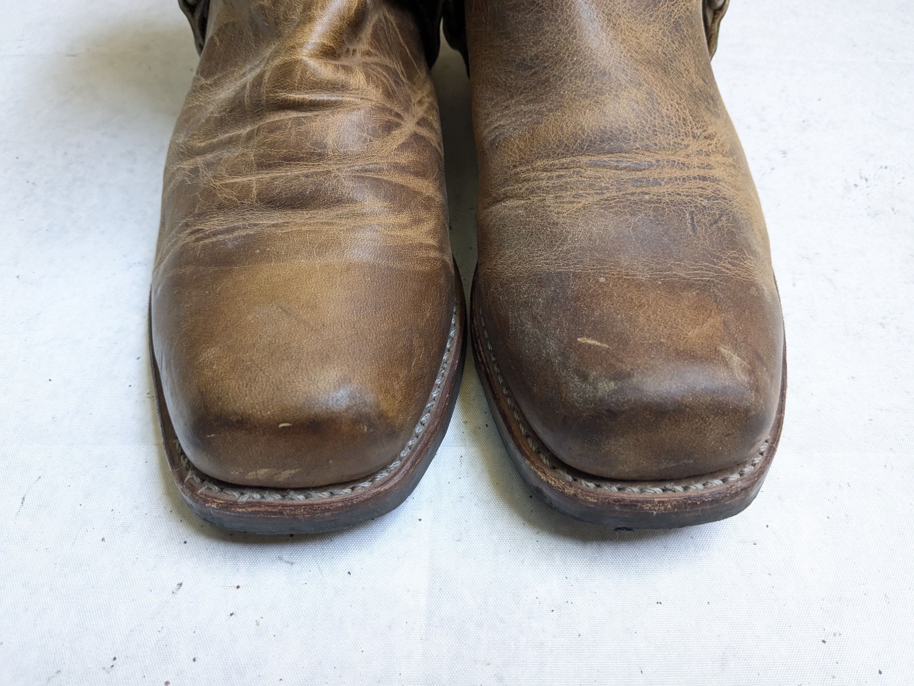 Frye Frye Harness Boots Brown 10 M Leather Buckle Straps Size US 10 / EU 43 - 4 Thumbnail