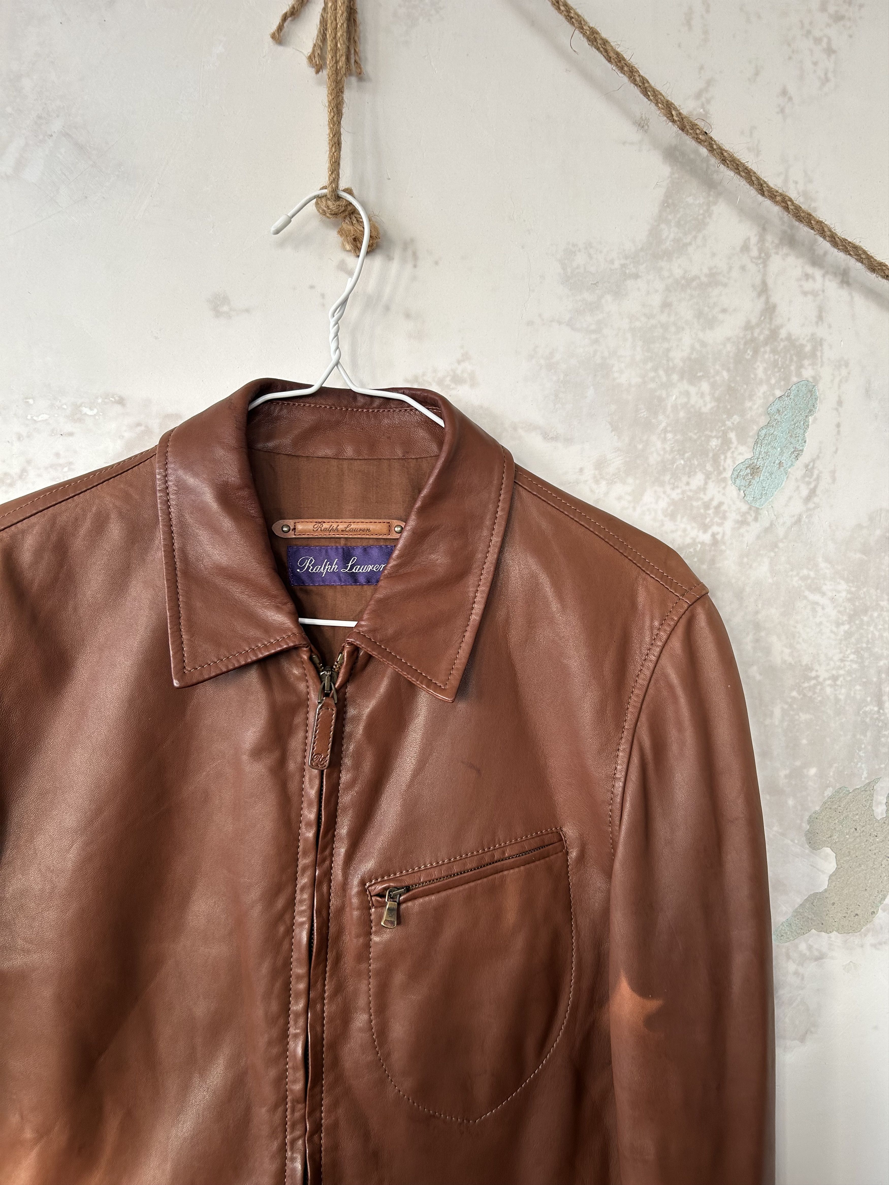Ralph Lauren Purple Label Ralph Lauren Purple Label Mens Leather Jacket Size US S / EU 44-46 / 1 - 4 Thumbnail