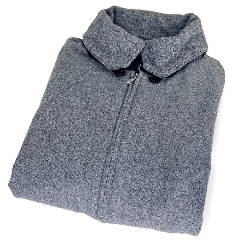Banana Republic Banana Republic Vintage Gray Flannel Zippered Coat with Hood Size US M / EU 48-50 / 2 - 1 Thumbnail