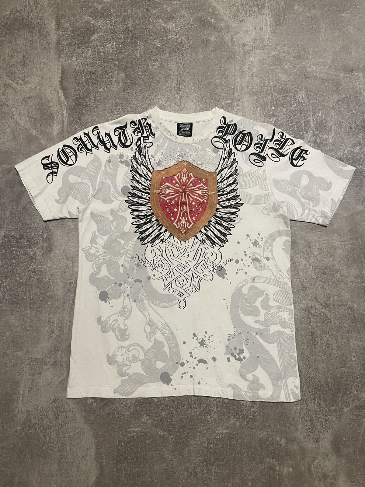 Southpole Vintage South Pole All Ower Print Rap T-Shirt 90s Size US XL / EU 56 / 4 - 1 Thumbnail