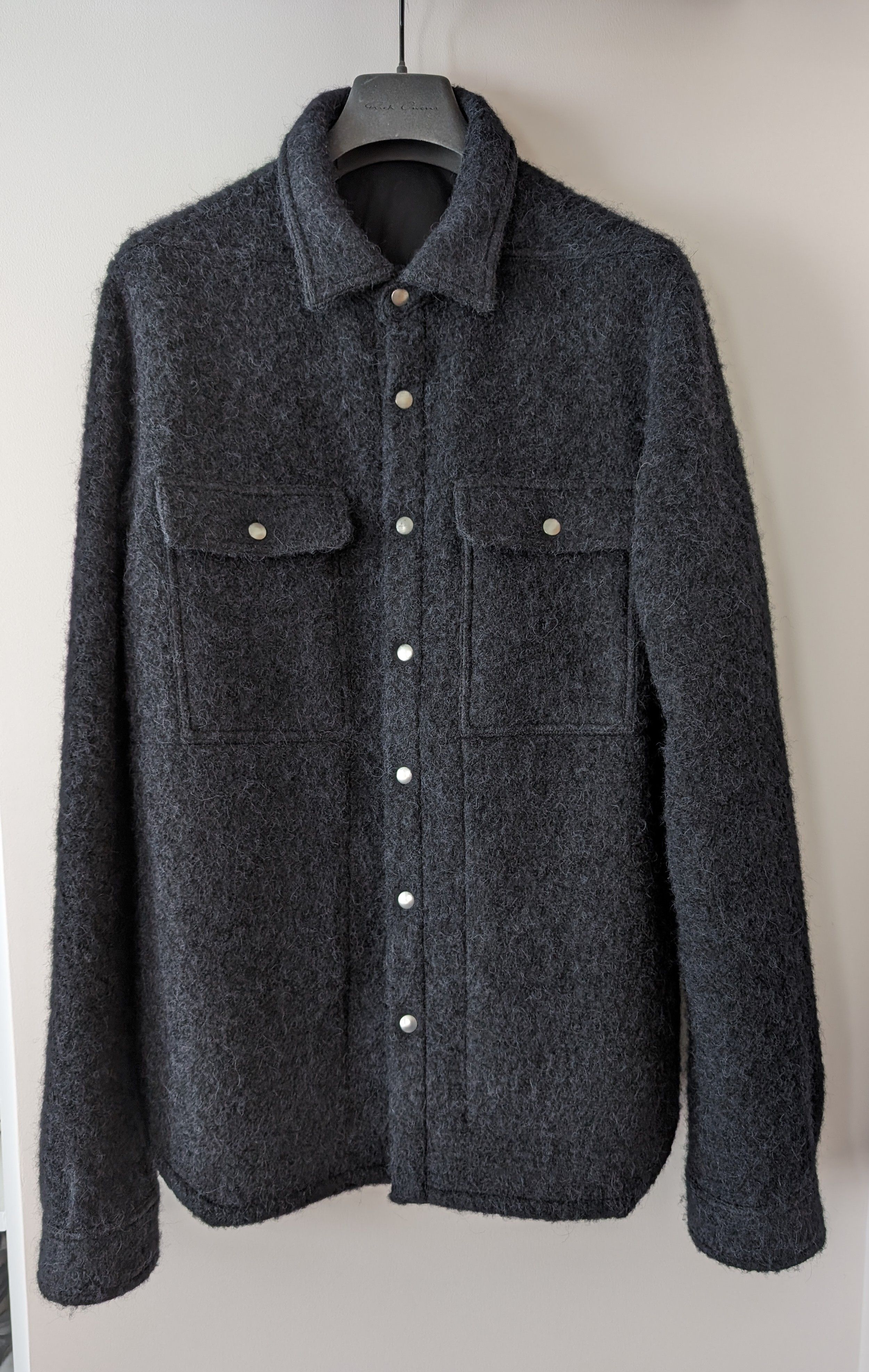 Rick Owens FW21 Alpaca/Mohair Outershirt Size US M / EU 48-50 / 2 - 2 Thumbnail
