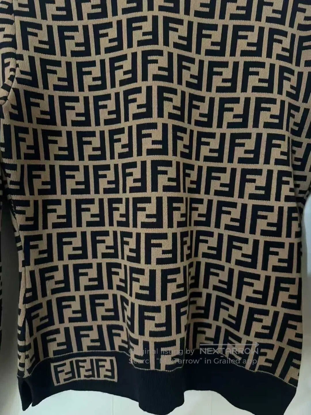 Fendi Fendi Brown Monogram Long Sleeve Sweater. Size M / US 6-8 / IT 42-44 - 4 Thumbnail