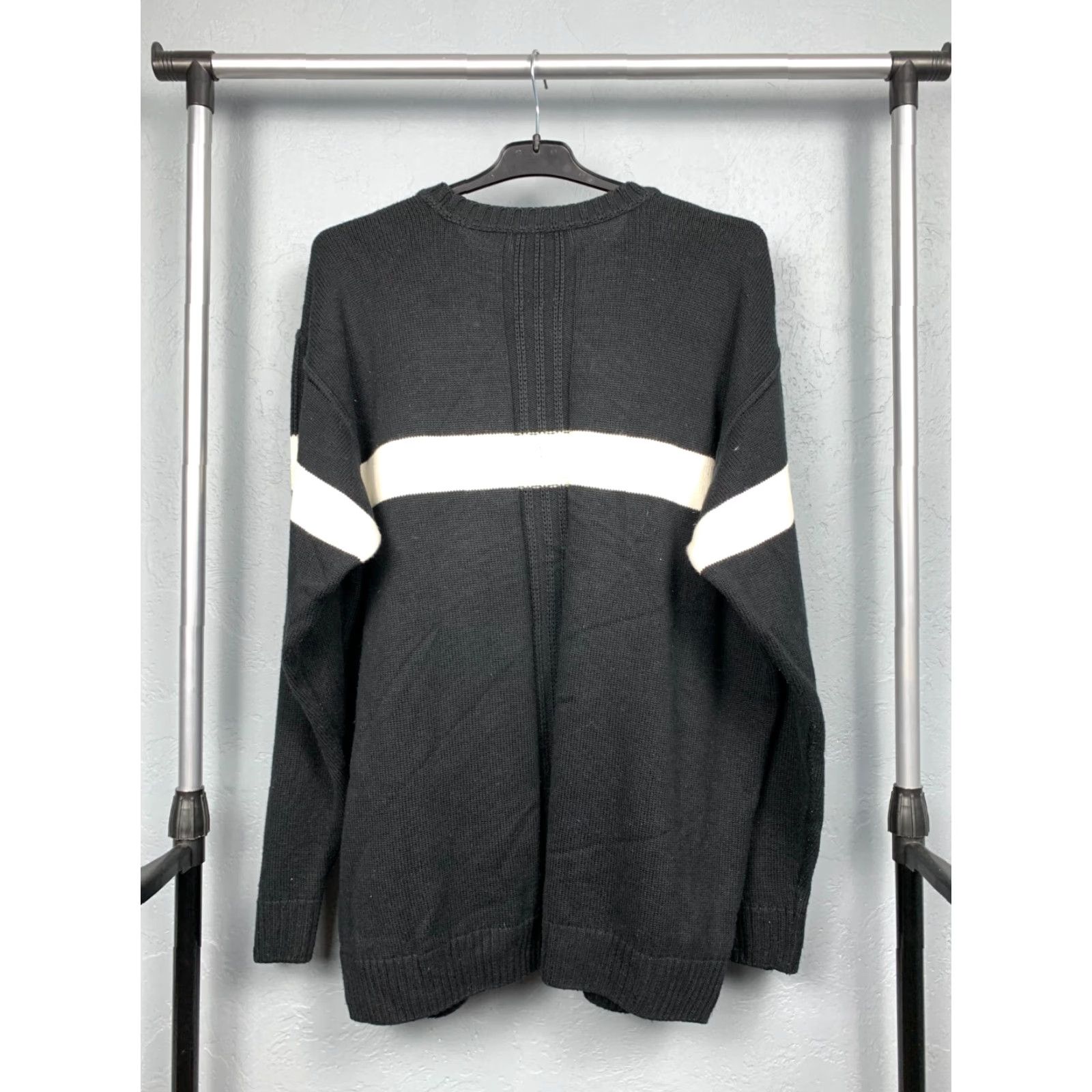 Carlo Colucci Carlo Colucci Mens Vintage Knit Crew Neck Sweater L Black Size US L / EU 52-54 / 3 - 6 Thumbnail