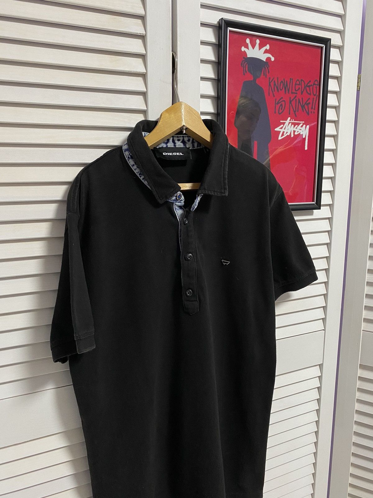 Diesel × Diesel Black Gold Polo Shirt Casual Diesel Metal Logo Jeans Size US L / EU 52-54 / 3 - 2 Thumbnail