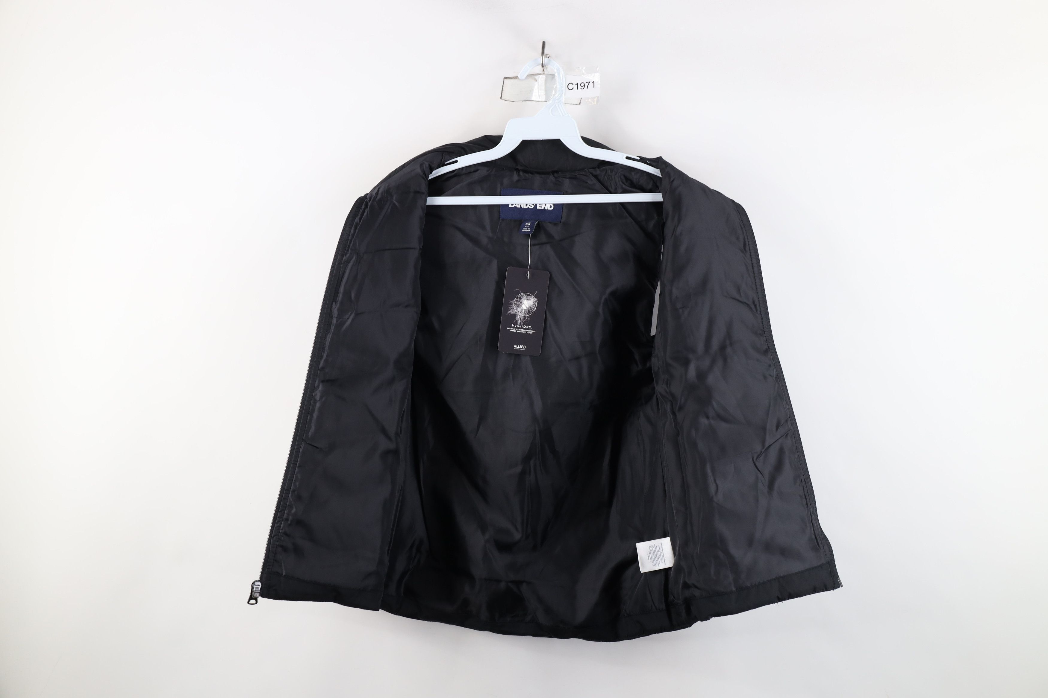 Lands' End × Vintage New Lands End Duck Down 600 Fill Puffer Vest Jacket Black Size XS / US 0-2 / IT 36-38 - 7 Thumbnail