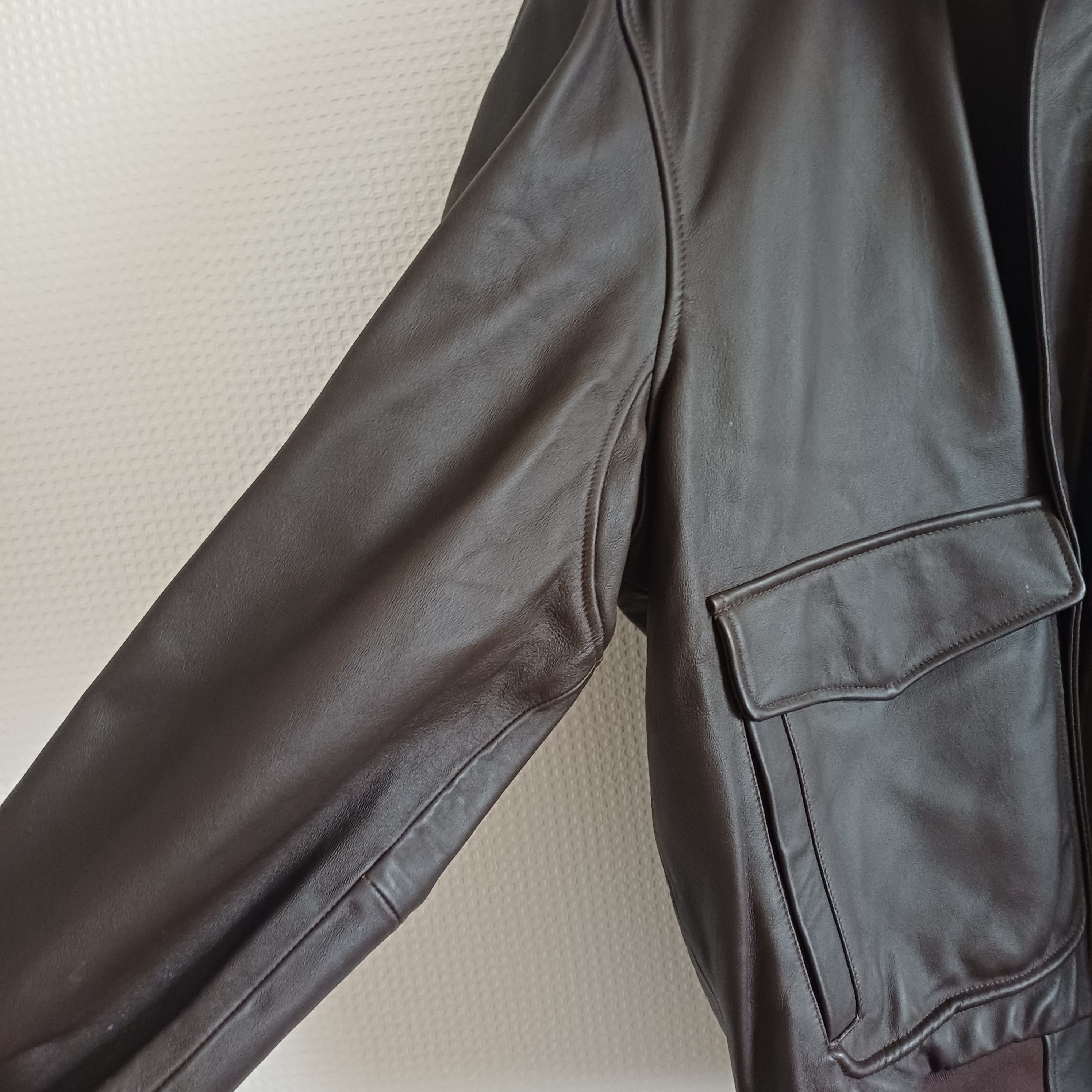 Avirex Avirex brown leather jacket, size XXXL Size US XXL / EU 58 / 5 - 6 Thumbnail