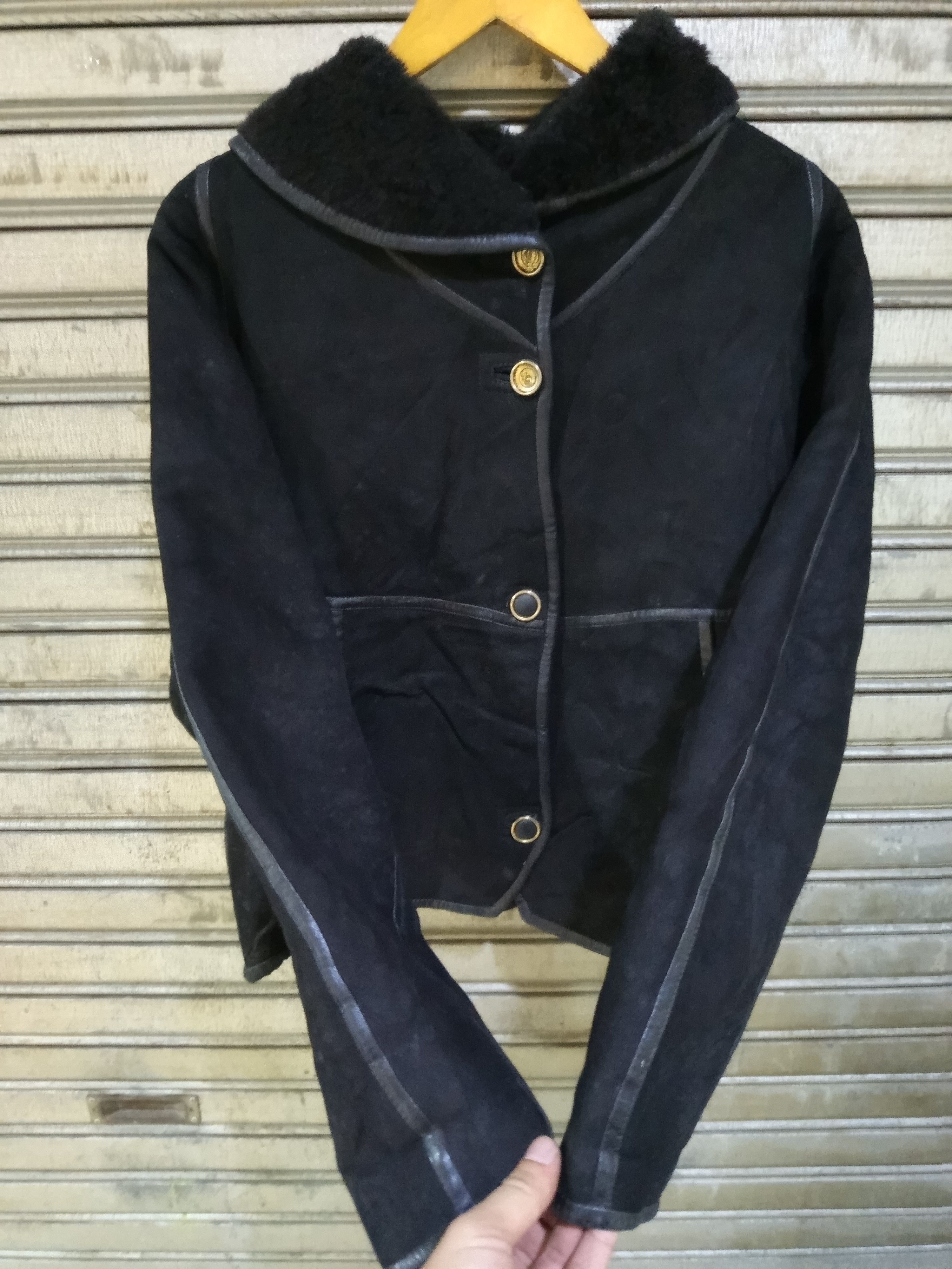 Emmanuelle Khanh 1970s Emmanuel Khanh Paris Shearling Cropped Jacket Size L / US 10 / IT 46 - 3 Thumbnail