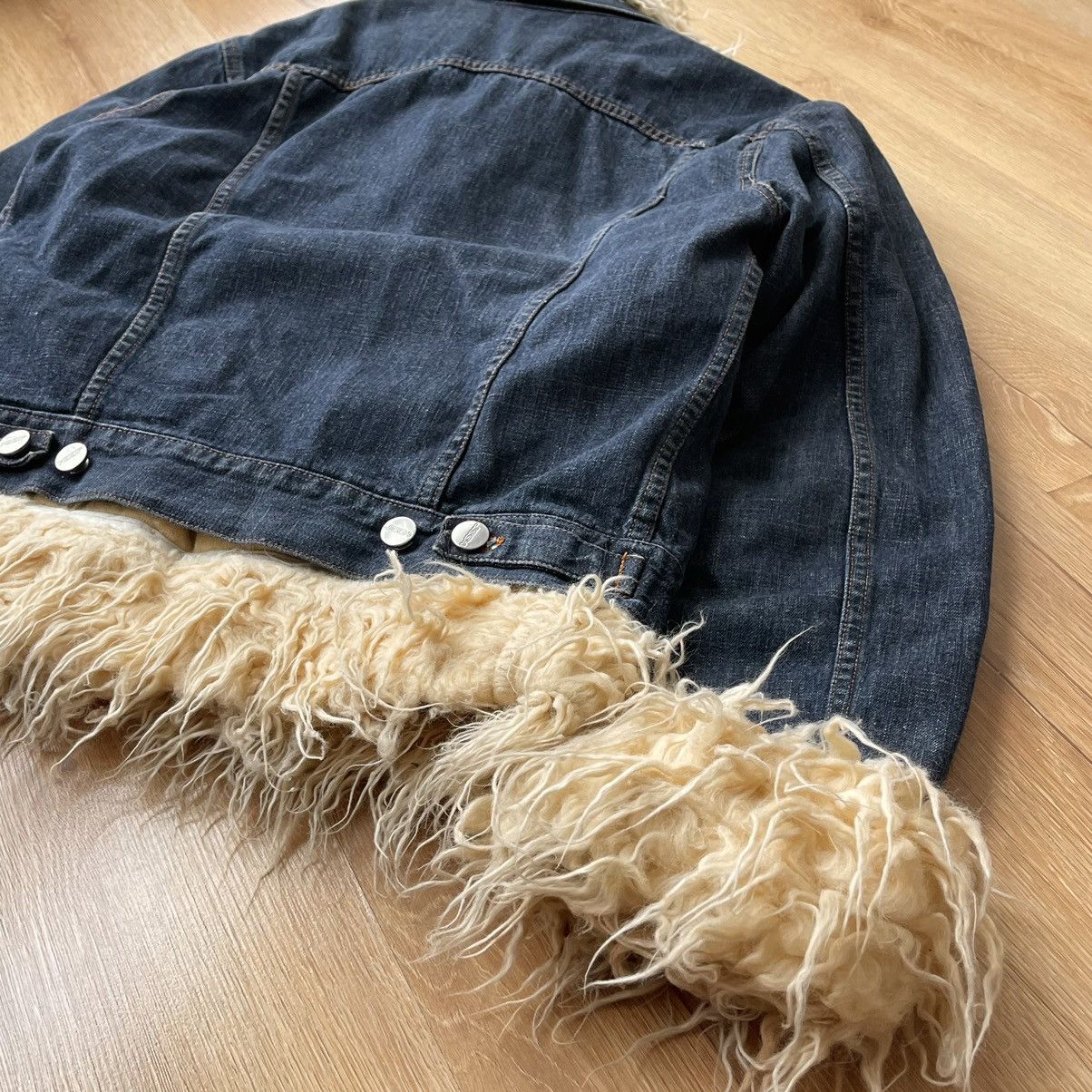 If Six Was Nine Vintage Japanese Faux Fur Denim Jacket LGB Style Size US M / EU 48-50 / 2 - 15 Thumbnail