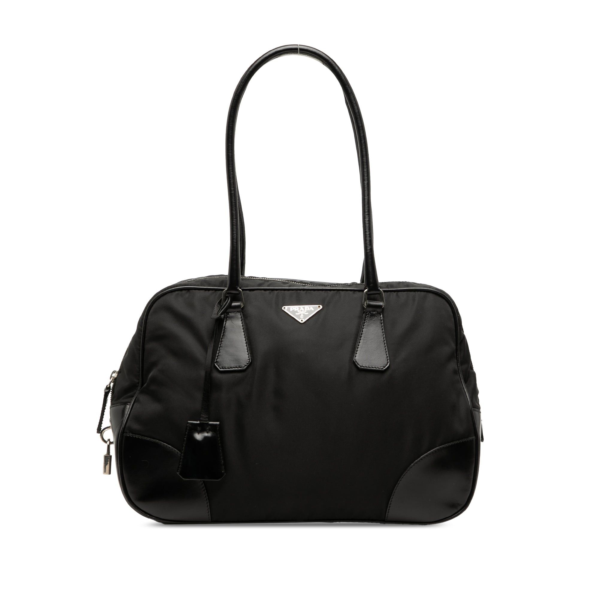Prada Soft Calf Trimmed Tessuto Bauletto Bag Size ONE SIZE - 1 Thumbnail