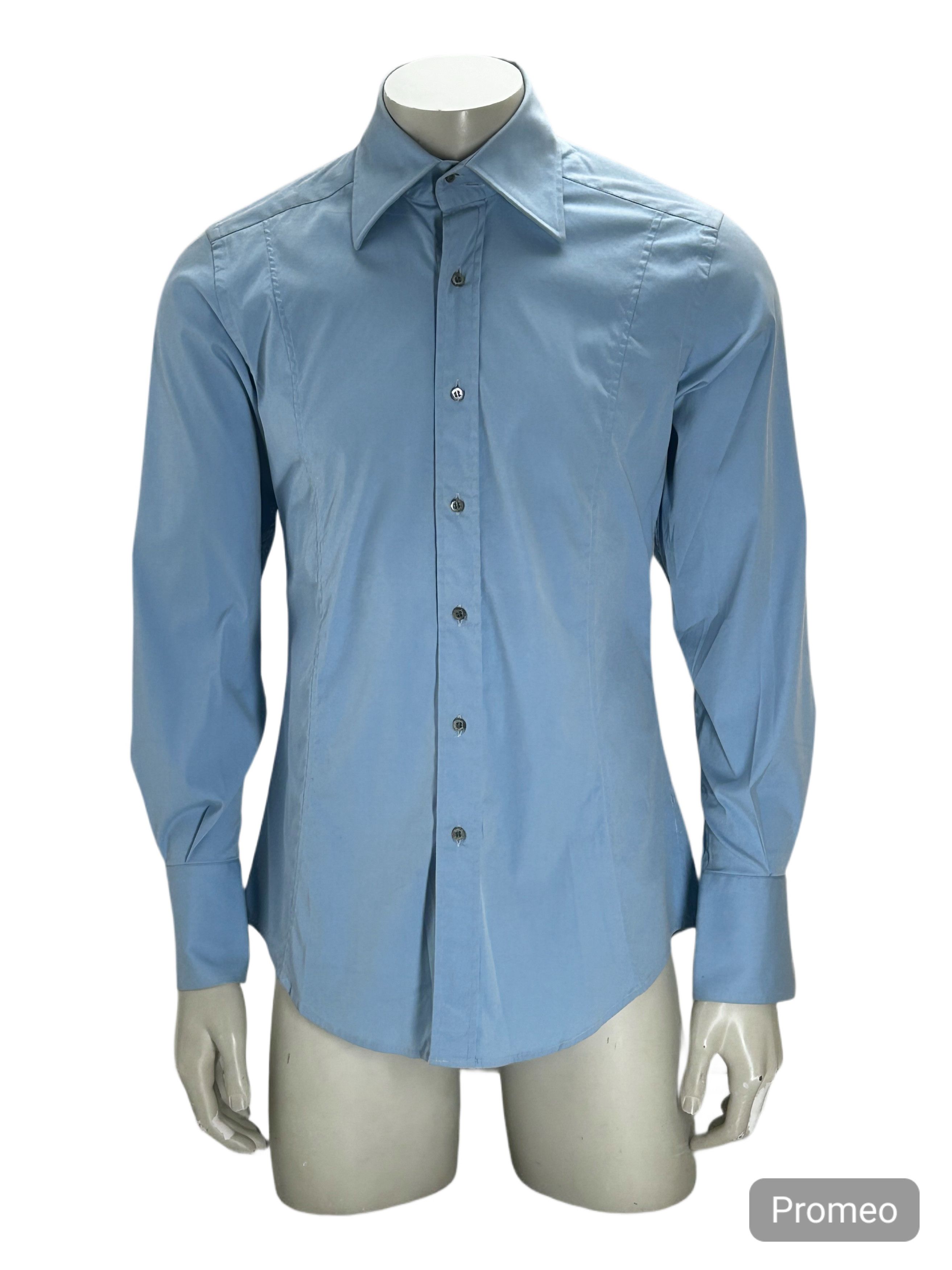 Gucci Gucci Blue Fitted Dress Shirt Size US XL / EU 56 / 4 - 1 Thumbnail