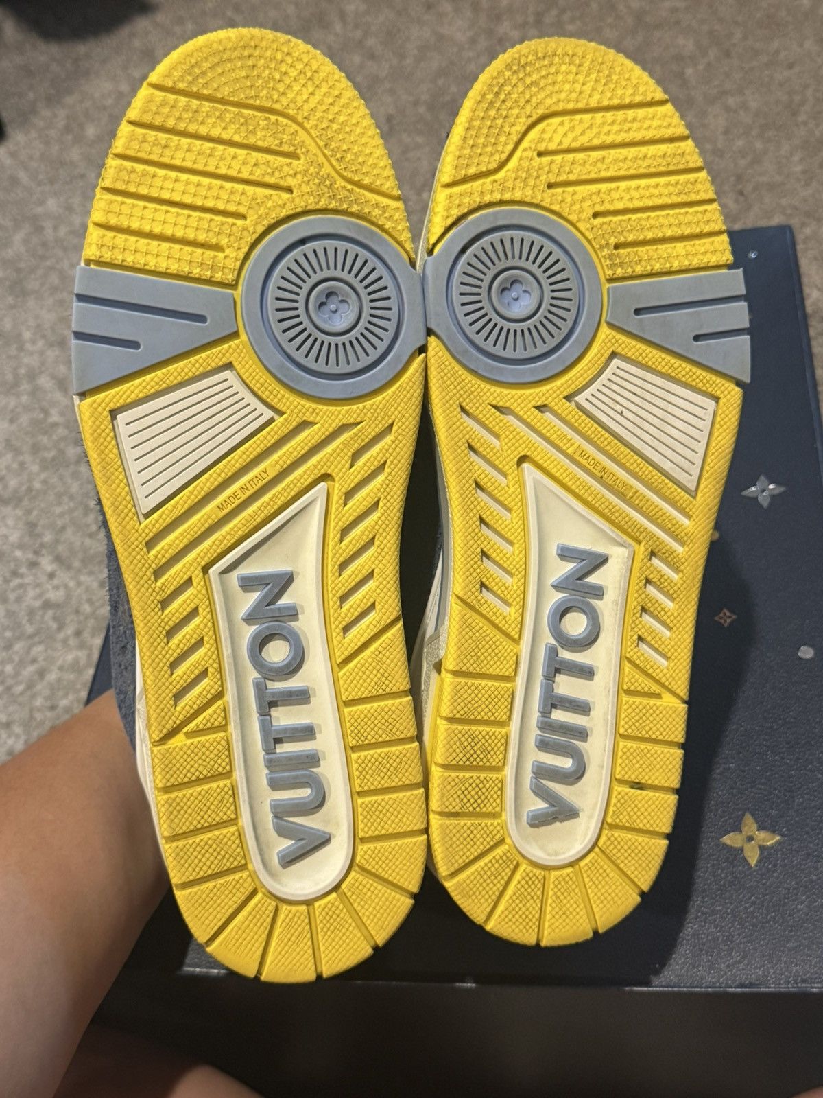 Louis Vuitton Louis Vuitton Blue & Yellow Sneakers RARE!!! Size US 9 / EU 42 - 6 Thumbnail