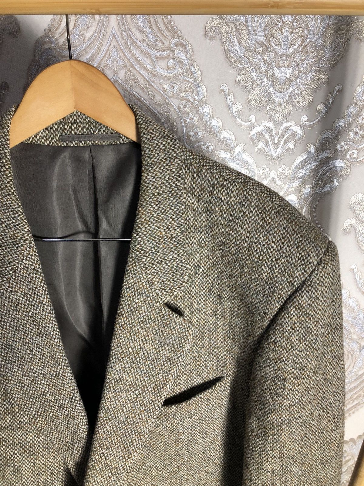 Harris Tweed × Vintage VERY RARE HARRIS TWEED DESIGNER KNIT BLAZER CASUAL Y2K 90s Size 46R - 5 Thumbnail