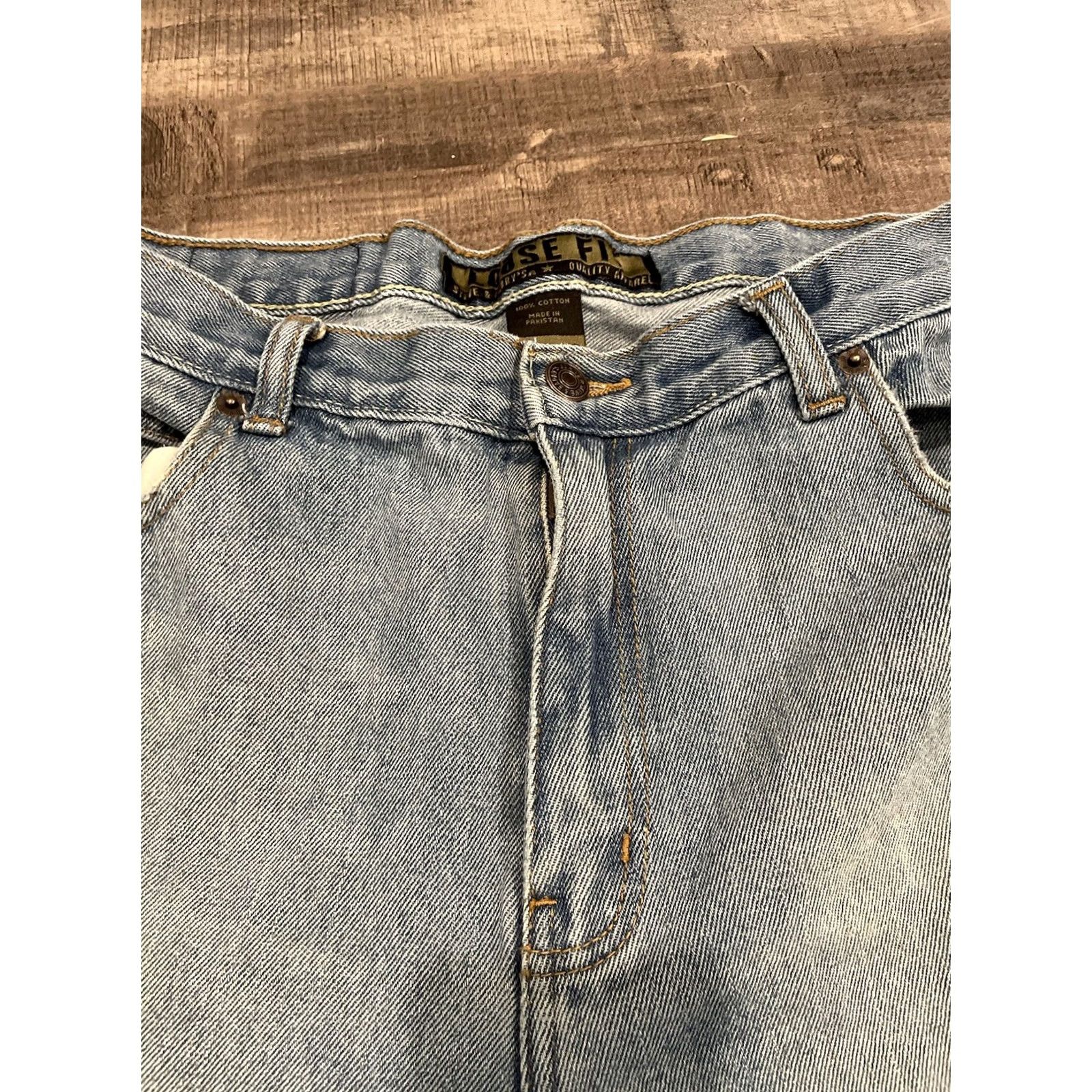 Vintage VINTAGE Steve & Barry's Jeans 34x30 Denim Straight Blue 90s Grunge Mens Regular Relaxed Slim Fit Jeans Size US 34 / EU 50 - 5 Thumbnail