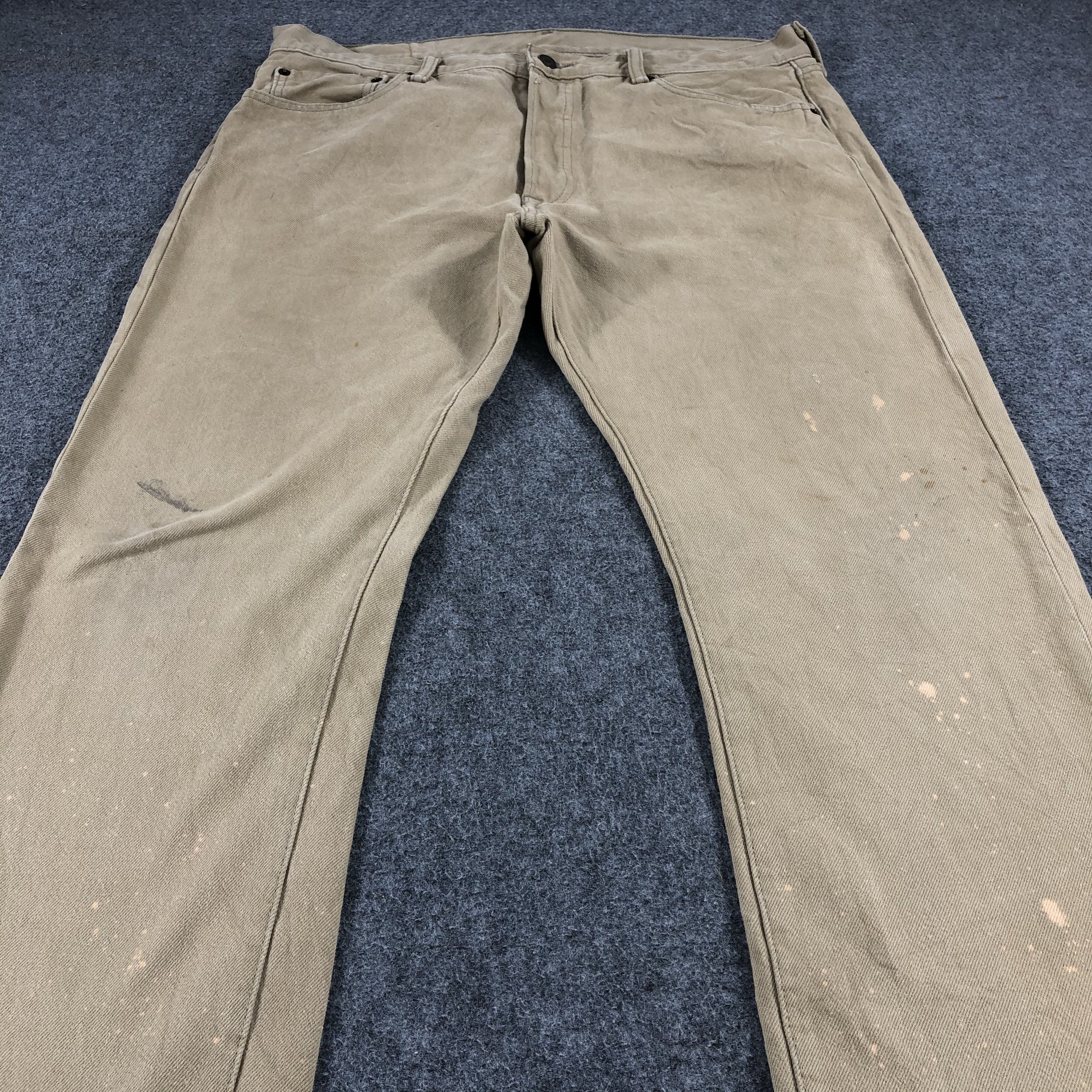 Levi's Levis 501 Vintage Khaki Denim Distressed Jeans-J949 Size US 36 / EU 52 - 3 Thumbnail