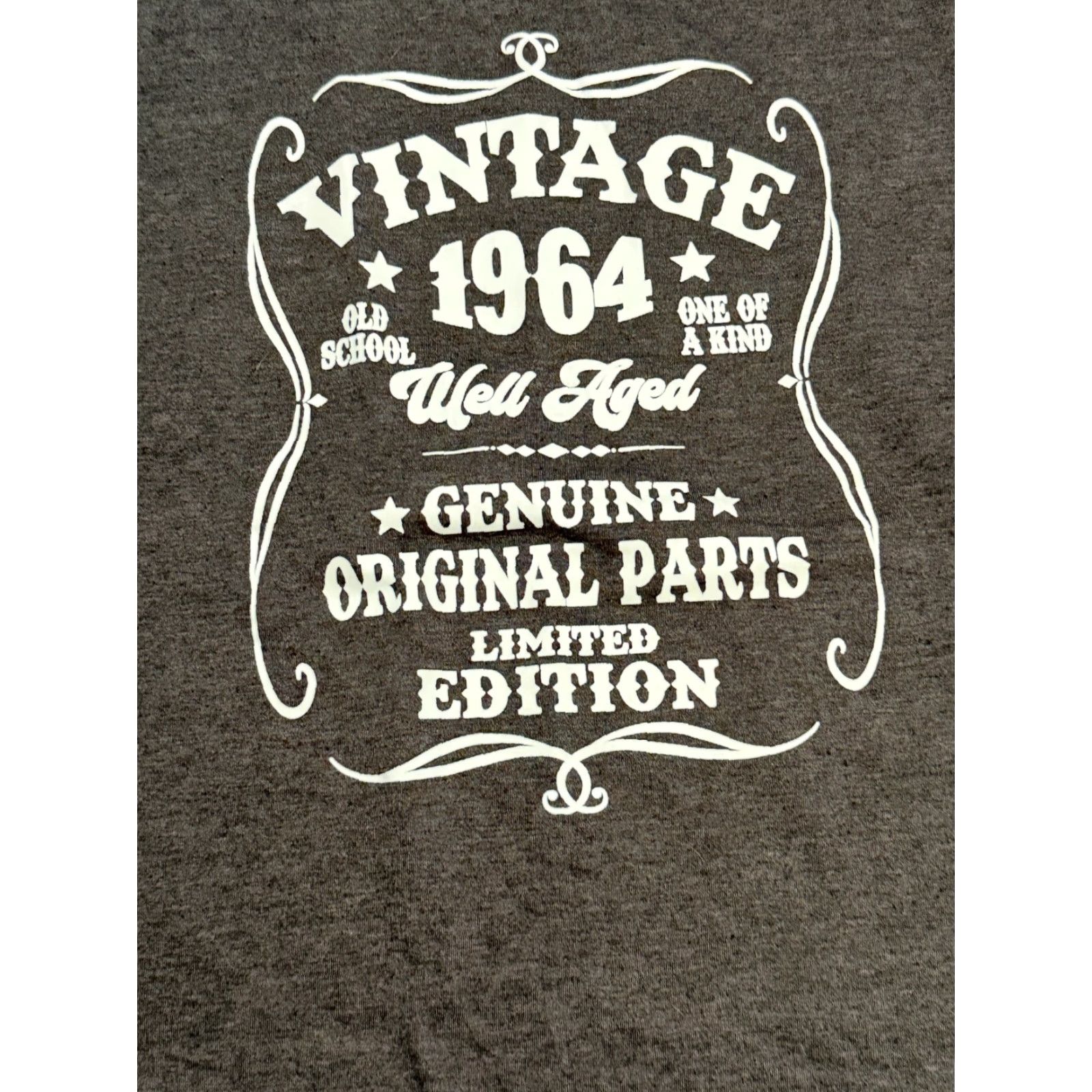 Gildan Gildan Shirt Men Large Grey White Graphic Print "Vintage 1964" T-Shirt Regular Short Sleeve Crew Neck Size US L / EU 52-54 / 3 - 5 Thumbnail