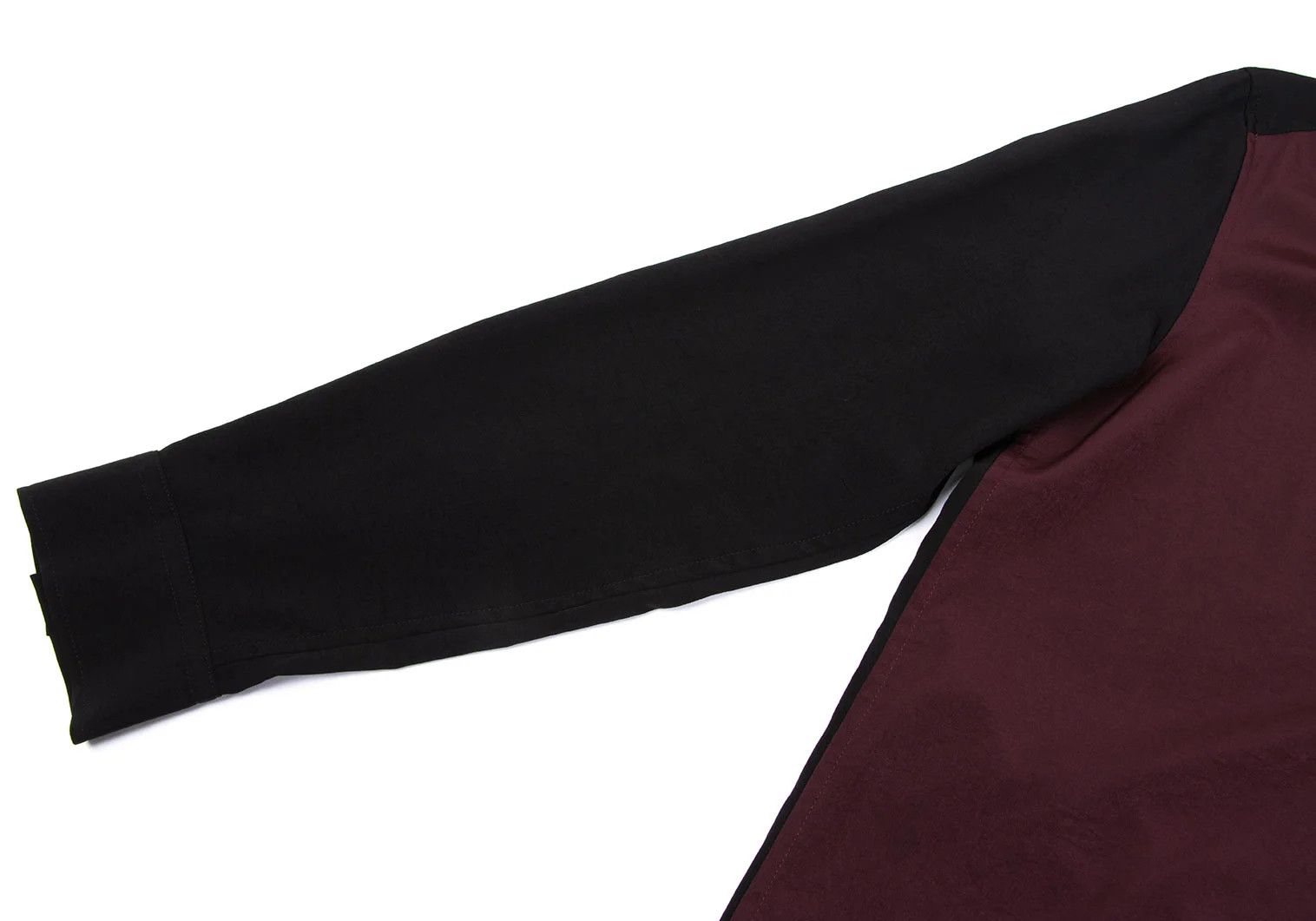 Yohji Yamamoto Bi-Color Hooded Shirt Set in Burdy and Black Size US M / EU 48-50 / 2 - 4 Thumbnail