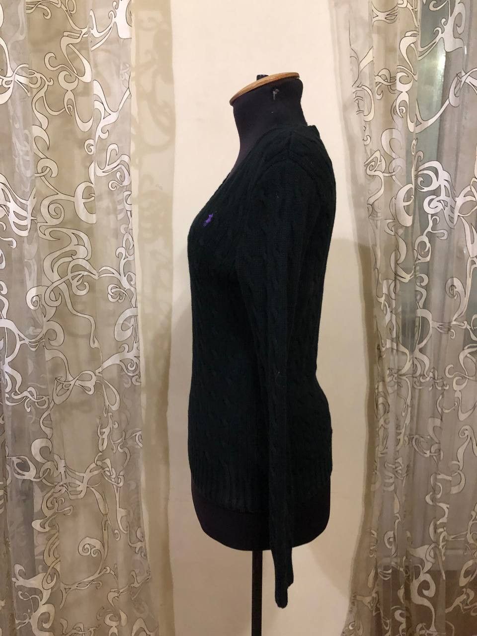 Polo Ralph Lauren Ralph Lauren Sport cable-knit V-neck sweater embroidered Size L / US 10 / IT 46 - 2 Thumbnail