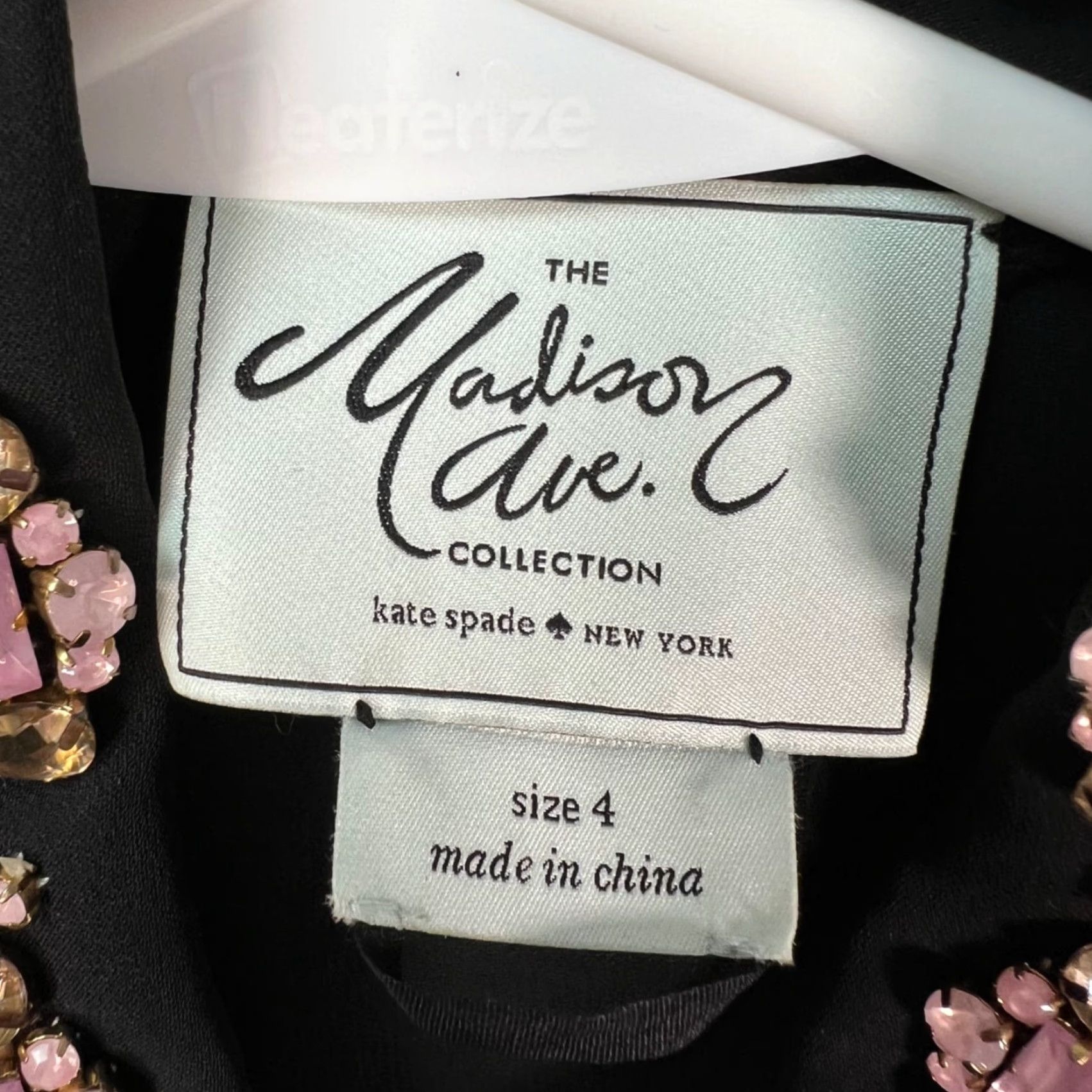 Madison Kate Spade Madison Ave Collection Black Embellished Silk Dress Womens Size 4 Dress Shirt? Size S / US 4 / IT 40 - 3 Thumbnail
