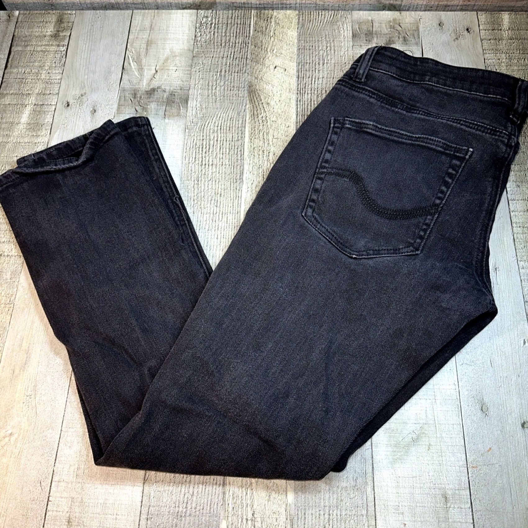 Vintage Men's Raw X Black Flex Moto Jeans - Jeans - 32 x 30 - Regular - Black - Moto Jeans - Men Size US 32 / EU 48 - 3 Thumbnail