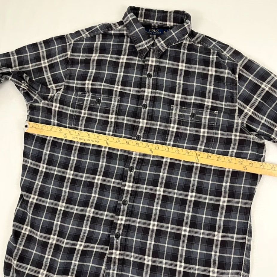 Polo Ralph Lauren VINTAGE Polo Ralph Lauren Shirt Mens XL Blue Gray Chin Strap Workwear Heritage Flannel Size US XL / EU 56 / 4 - 5 Thumbnail